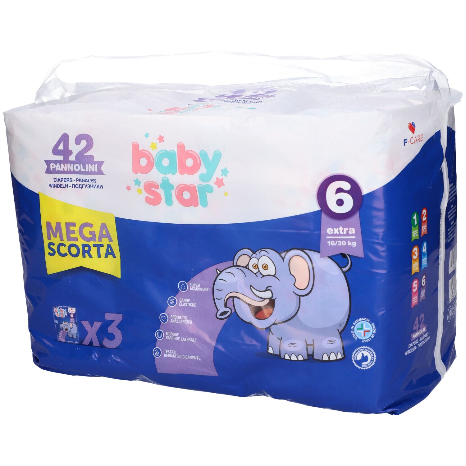 Pannolino Babystar Megascorta Taglia 6 42 Pezzi