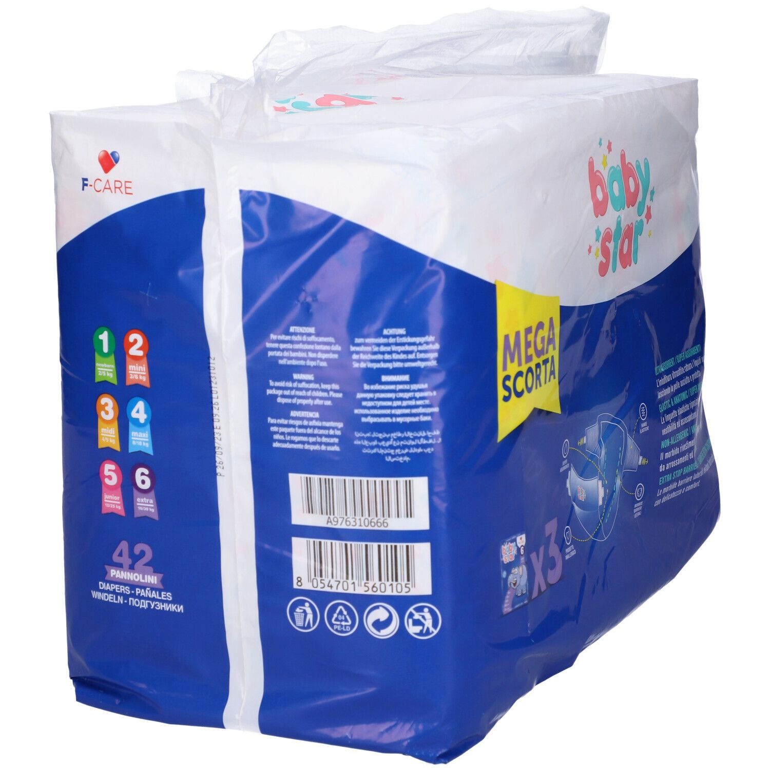 Babystar Megascorta Windeln Größe 6 42 Stück Babystar