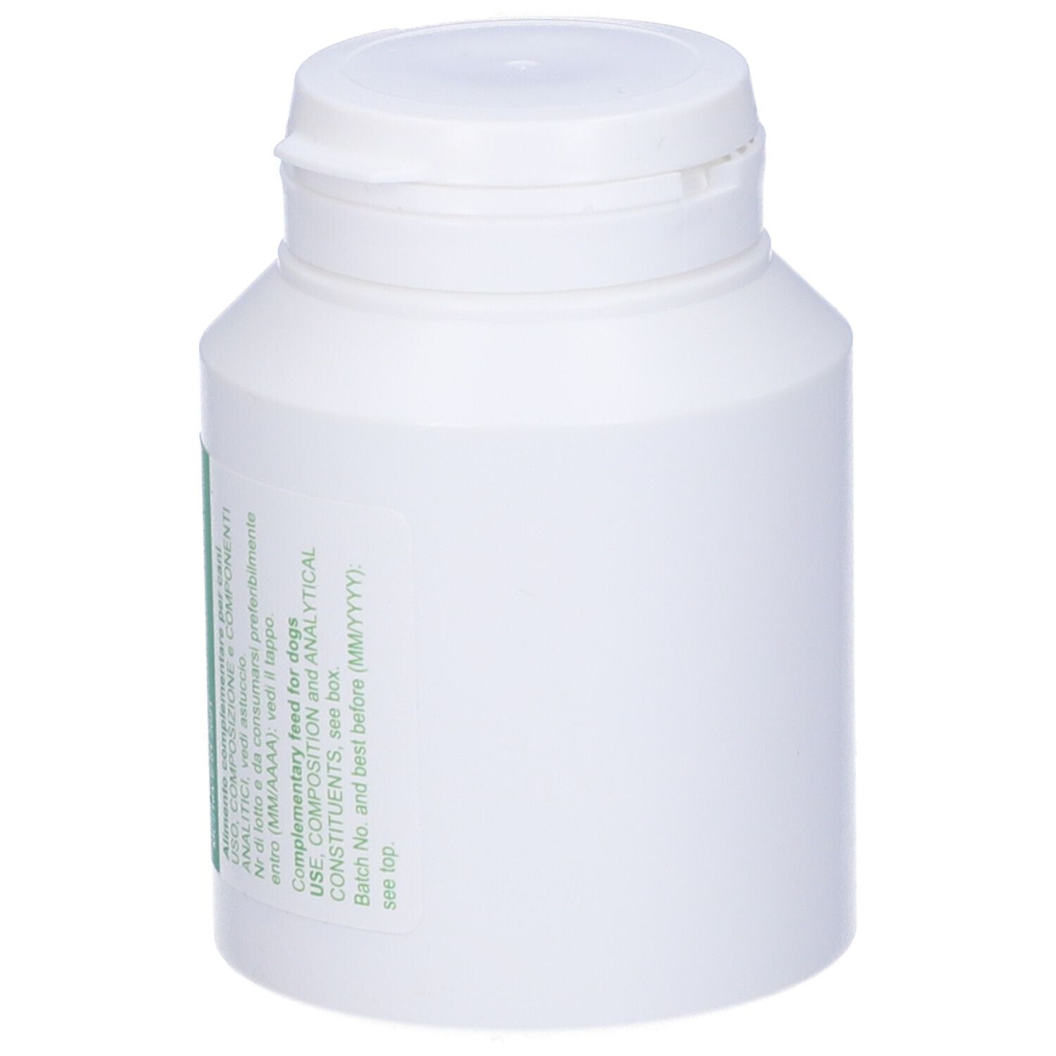 Flacone bianco con etichetta verde. Testo: InnoVet, Saluto articolare, libertà di movimento.