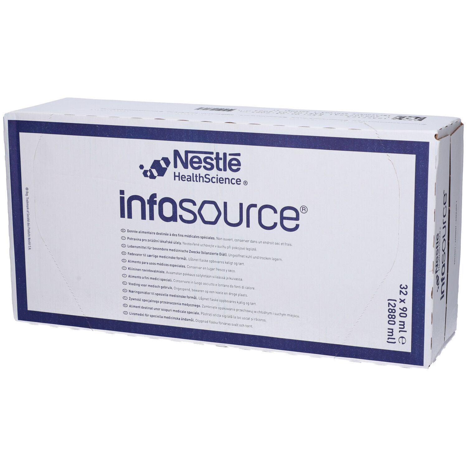 Scatola Nestlé Infasource. Scritta: Infasource, 32x90 ml.