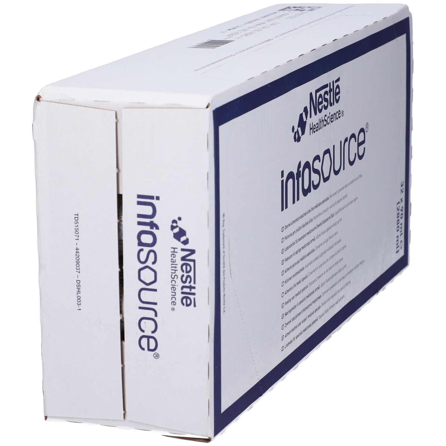 Scatola Nestlé Infasource. Scritta: Infasource, 32x90 ml.