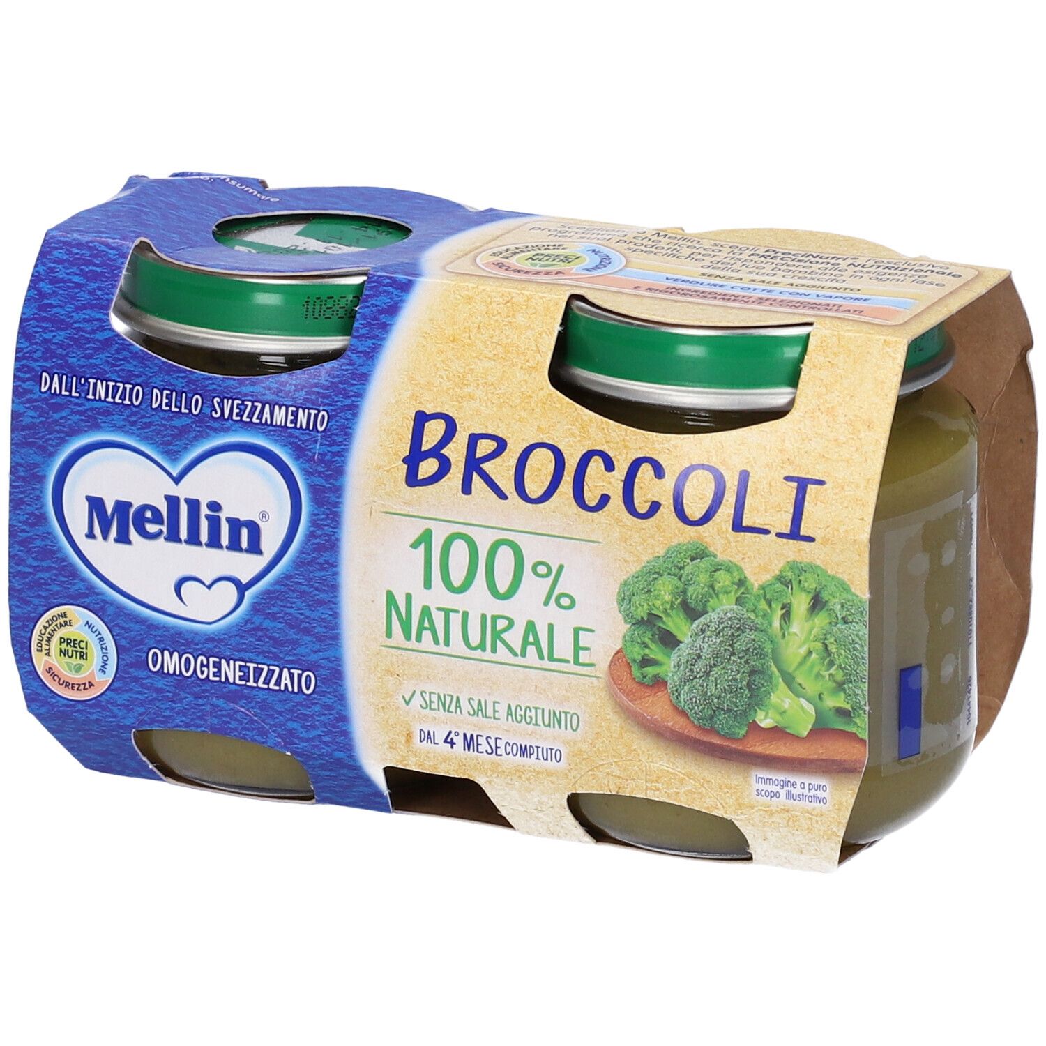 Mellin Omog Broccoli 2X125G