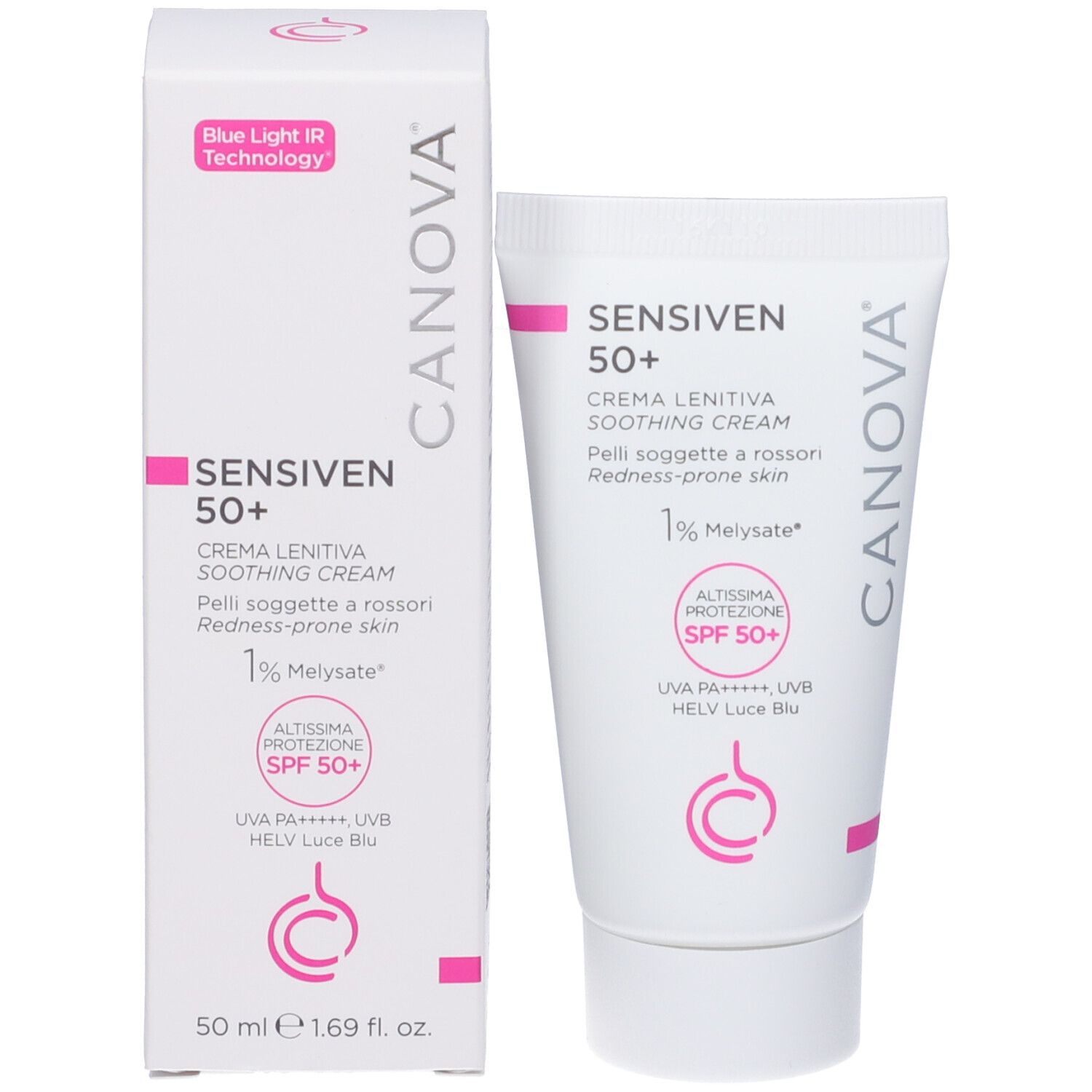 Canova Sensiven 50+ Creme und Faltschachtel, SPF 50+, 50ml.