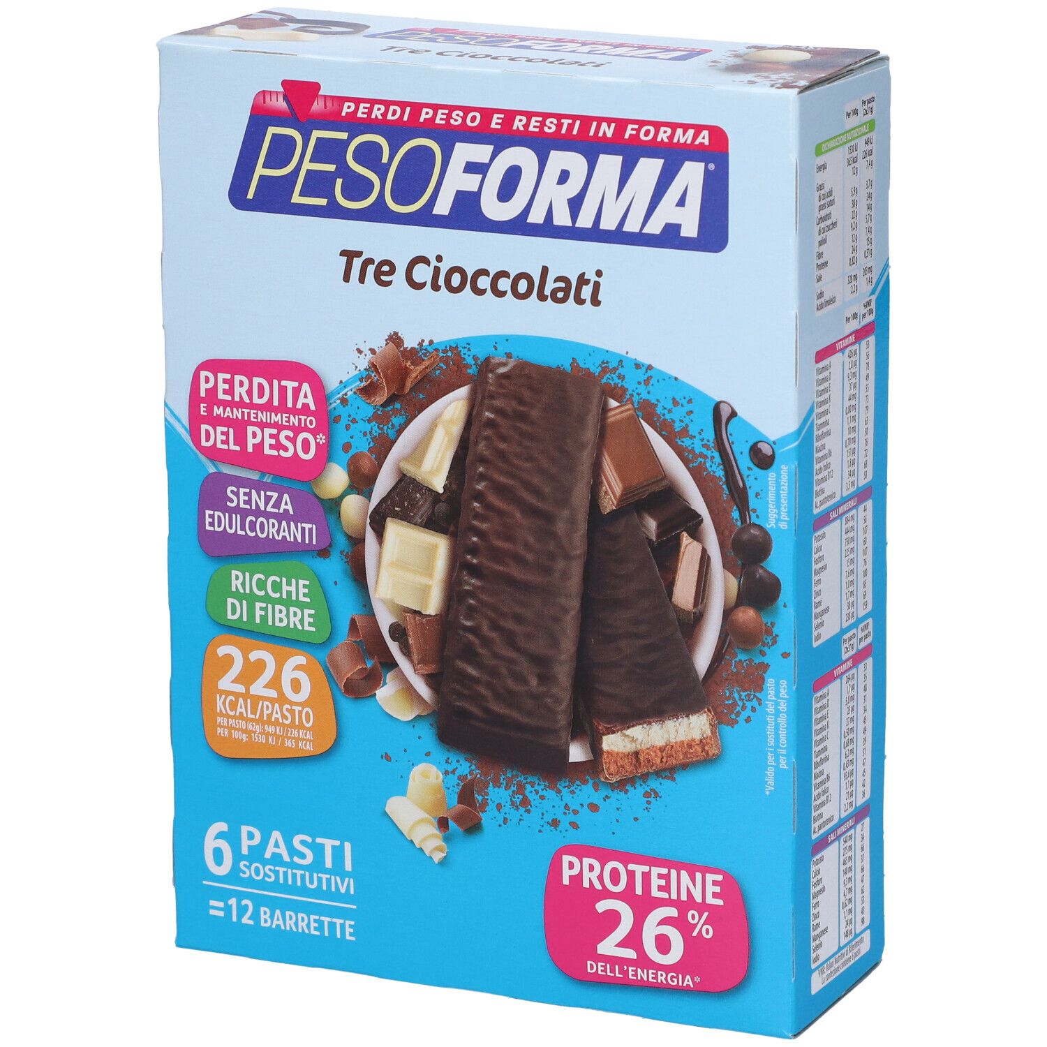 Image of PESOFORMA® Barrette ai 3 Cioccolati