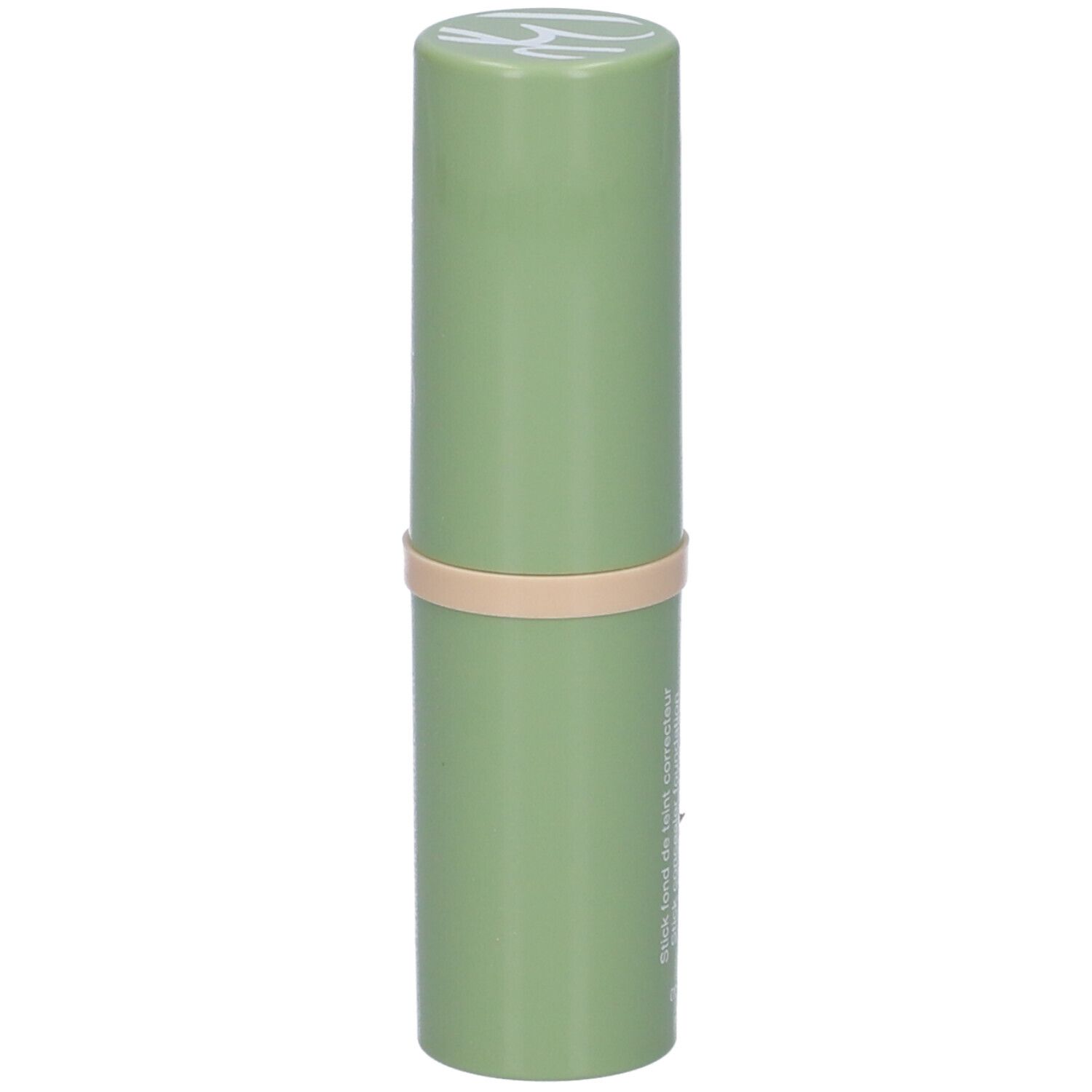 Stick verde con fascia beige. Marchio Bionike. Scritta: DEFENCE COVER, Fondotinta correttore stick.
