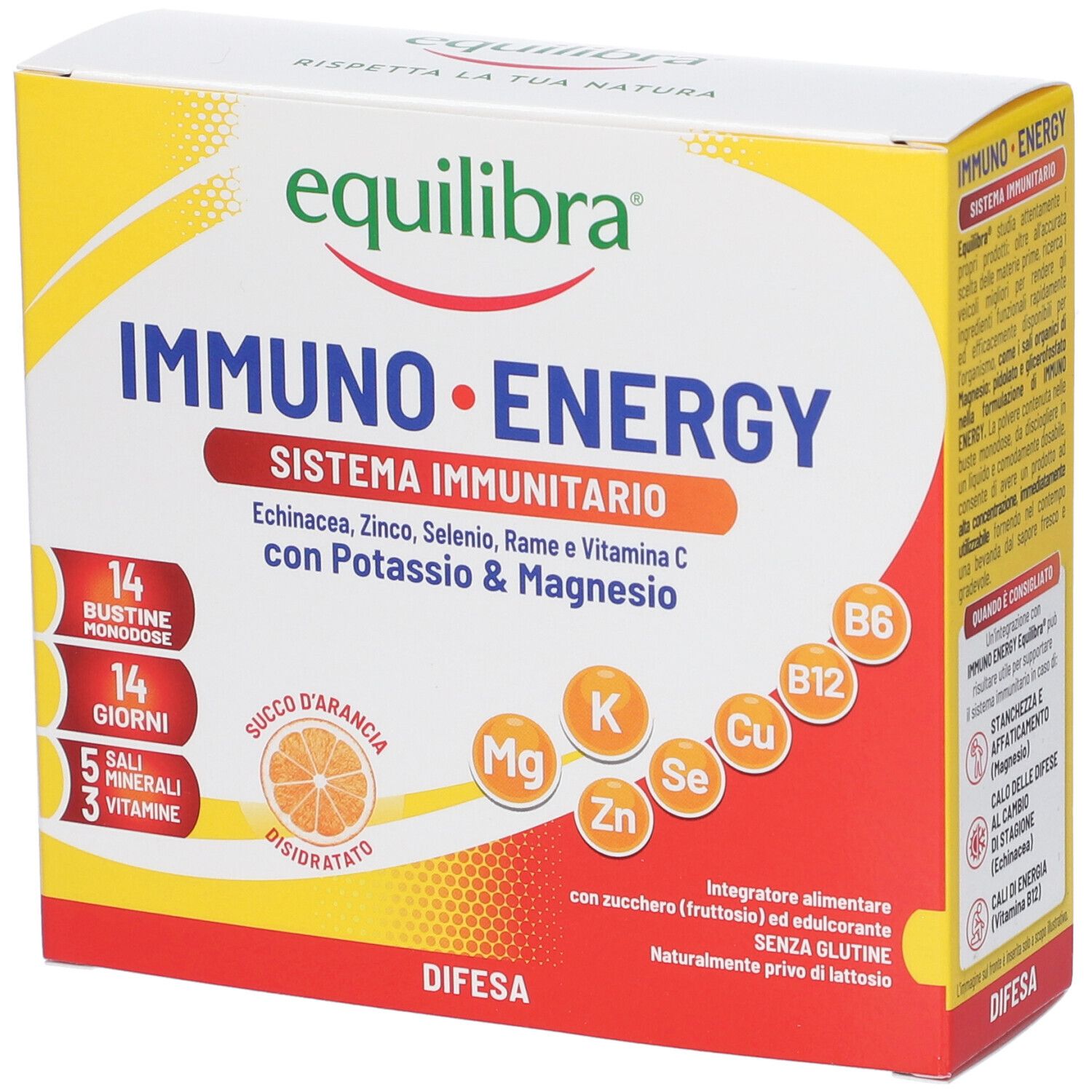 Equilibra Immuno Energy Potassio E Magnesio 14 Bustine - Integratore Immunostimolante - Immagine 4