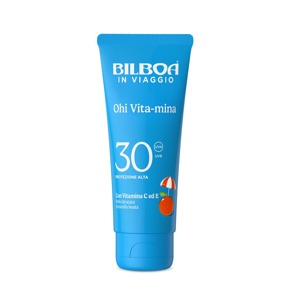 Bilboa In Viaggio Crema Solare formato Viaggio SPF 30 con multivitamina
