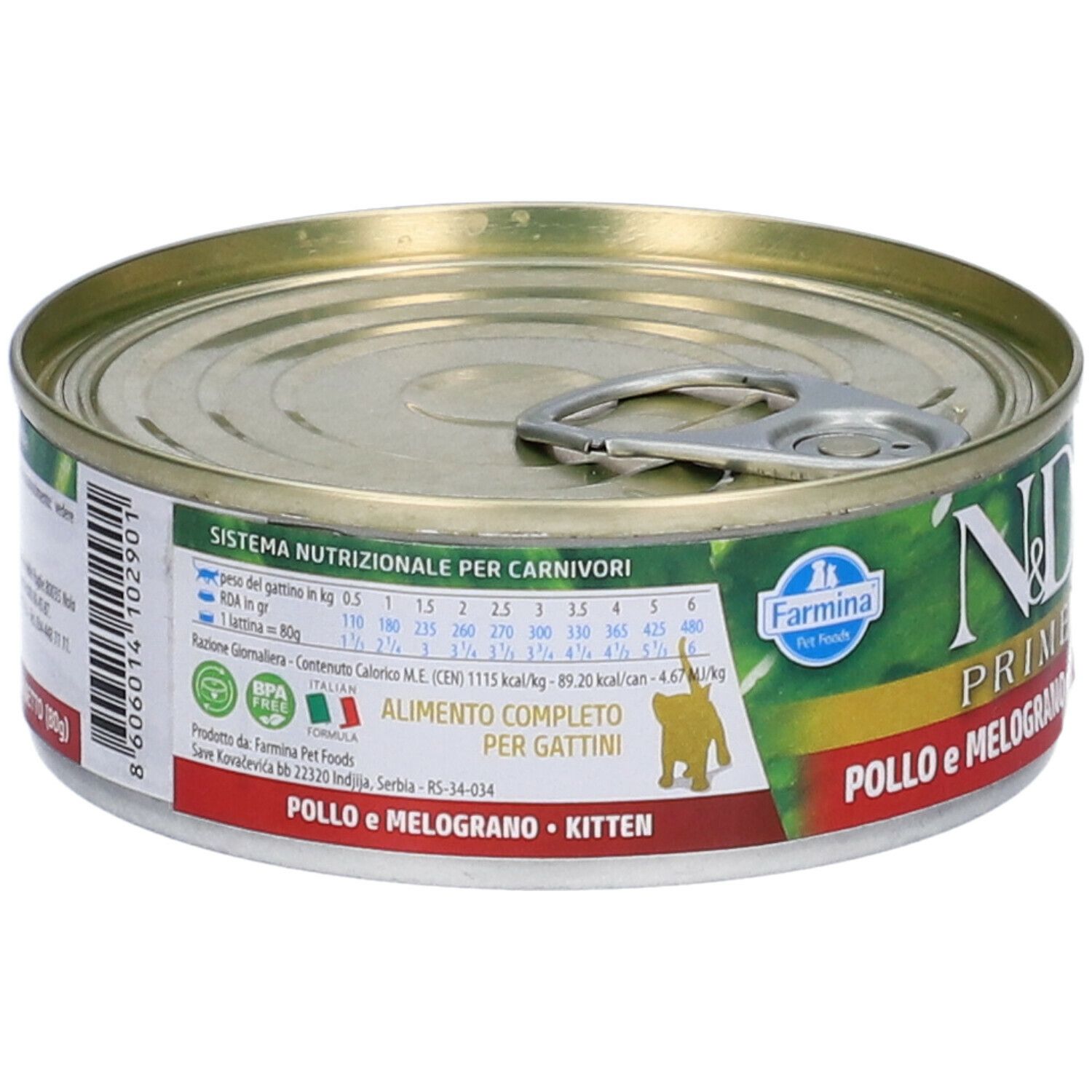 Nassfutter Farmina N&D Prime - Jungkatze Kitten Huhn & Granatapfel