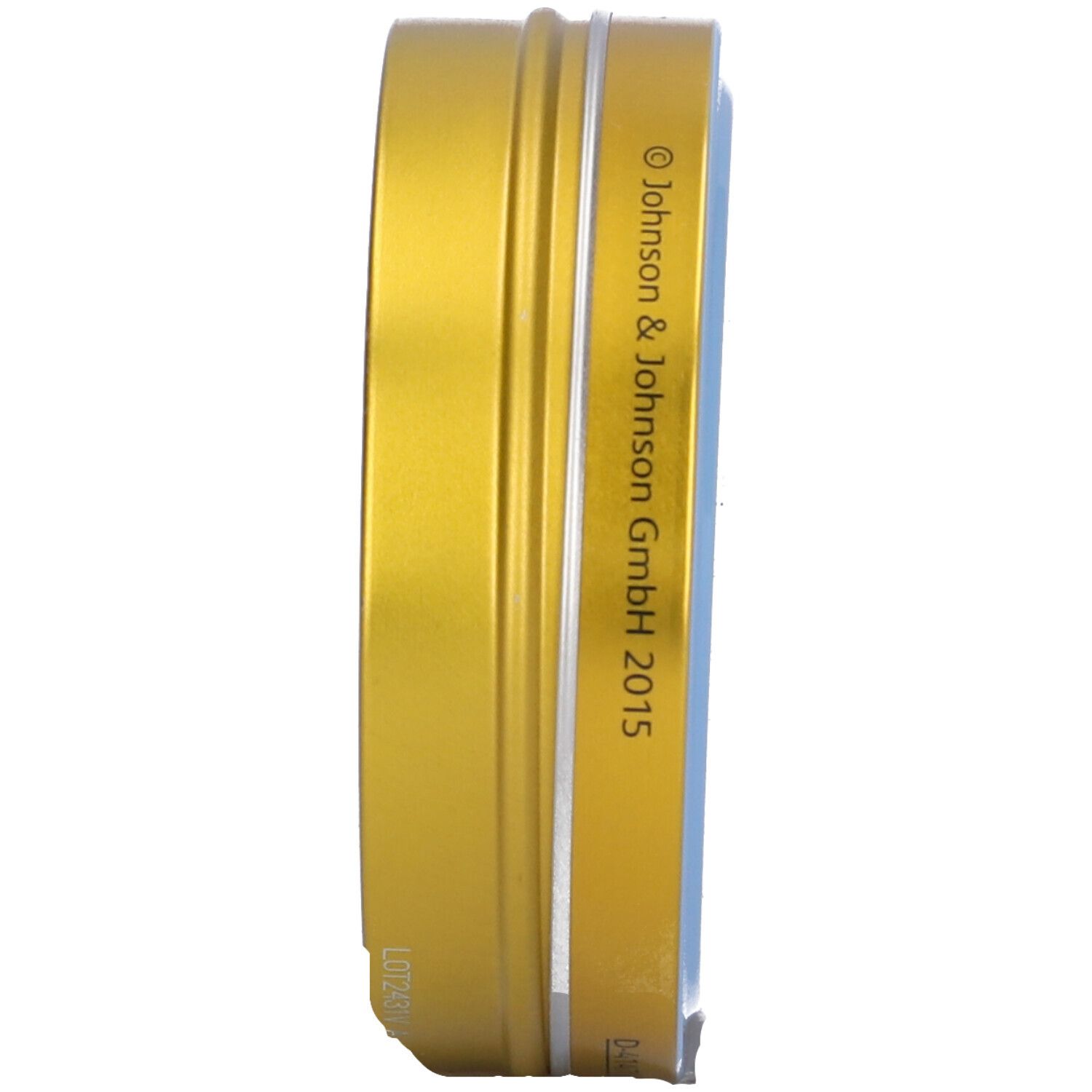 Lattina dorata, vista laterale. Testo: © Johnson & Johnson GmbH 2015.