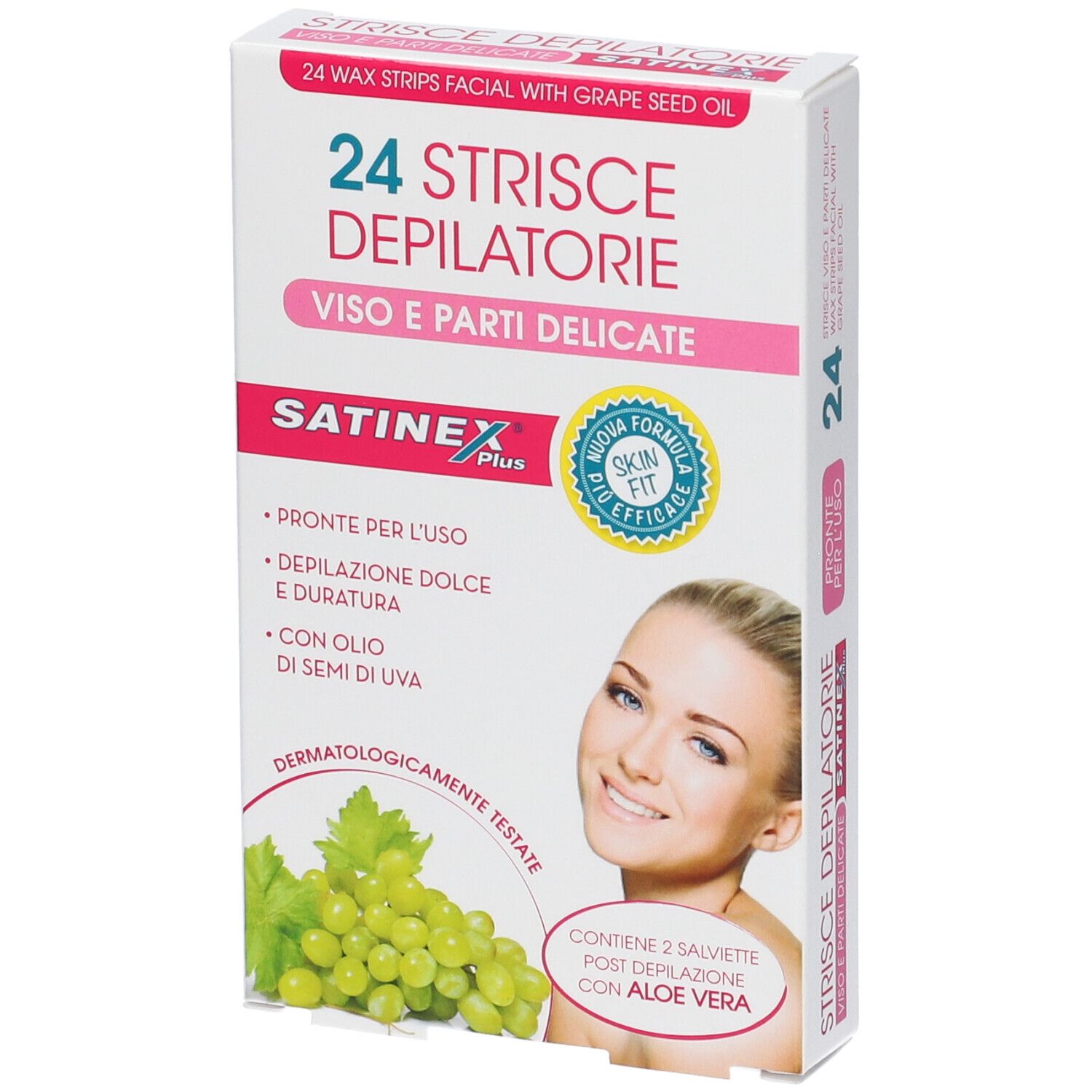 Satinex Plus Strisce Depilatorie Viso e Parti Delicate
