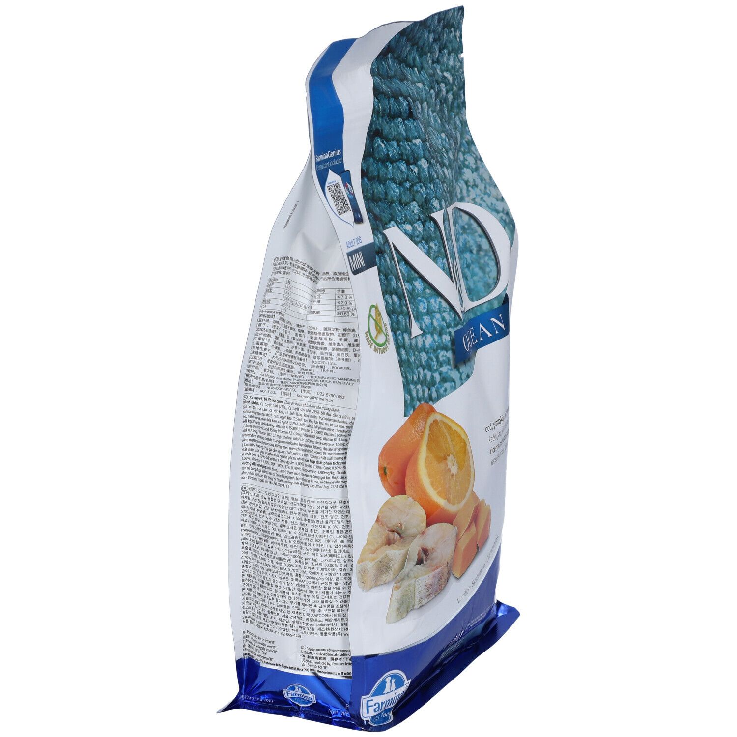 Trockenfutter Hund Farmina N&D Ocean - Adult Mini - Kabeljau Kürbis