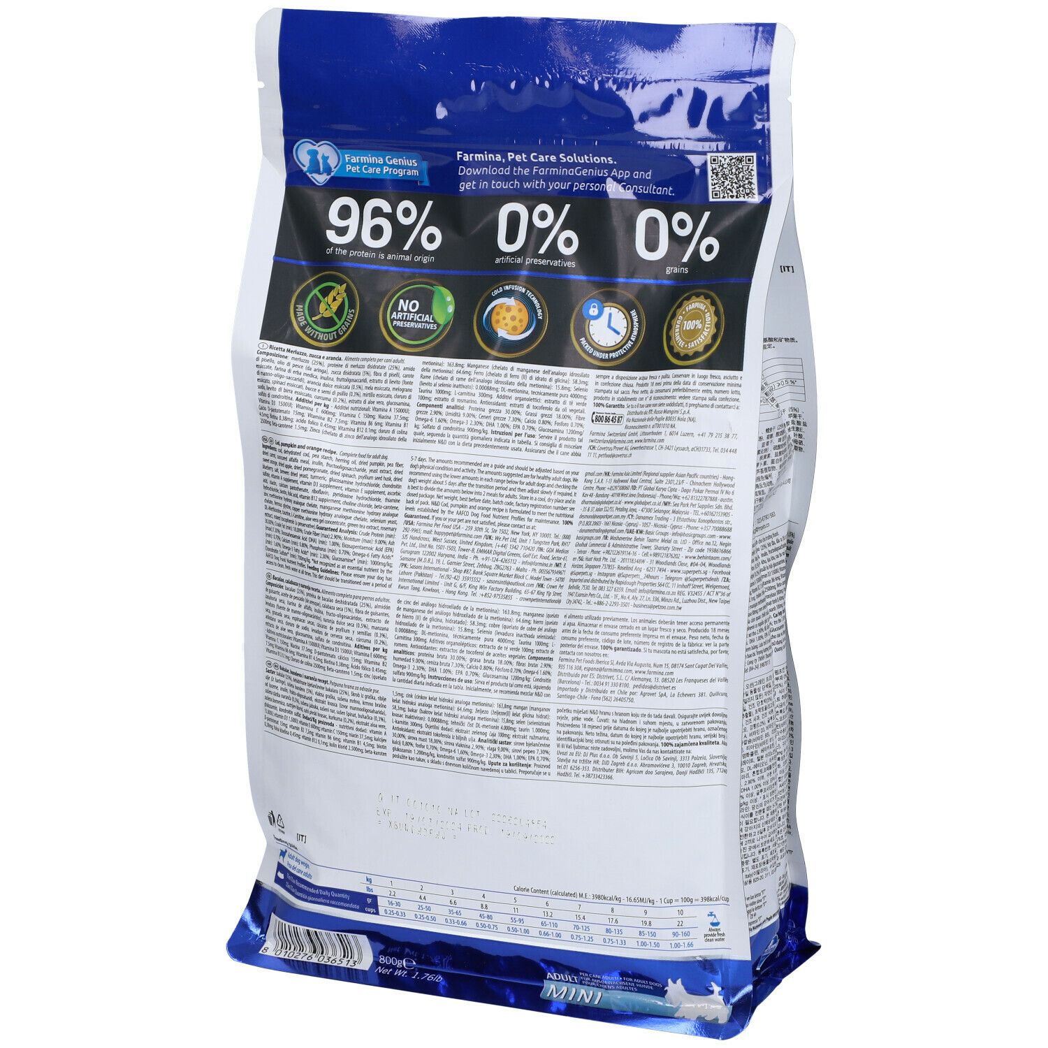 Trockenfutter Hund Farmina N&D Ocean - Adult Mini - Kabeljau Kürbis