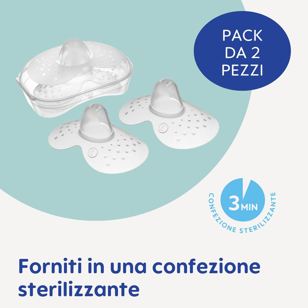 MAM Stillhütchen im 2er-Pack, sterilisiert in der mitgelieferten Aufbewahrungsbox.