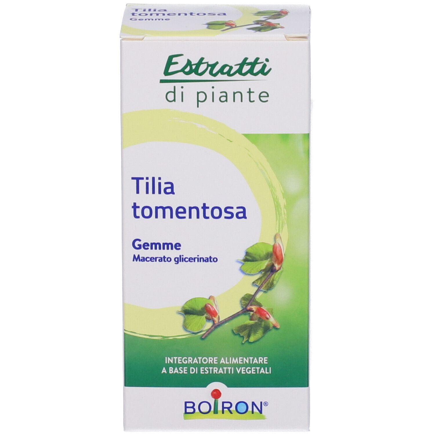 Scatola con Tilia tomentosa Gemme. Marchio BOIRON.