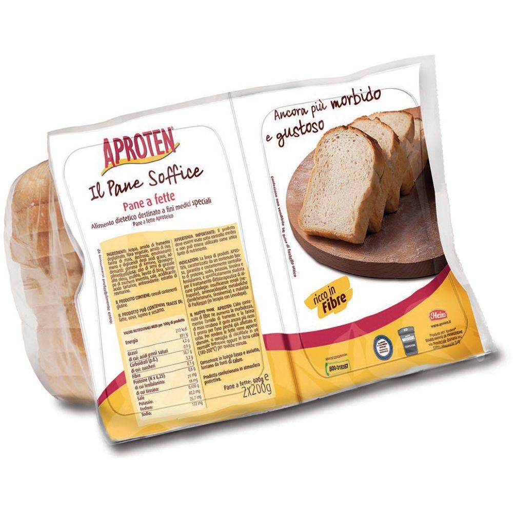Aproten Pane Bianco Fette 2 Pezzi Da 200 G