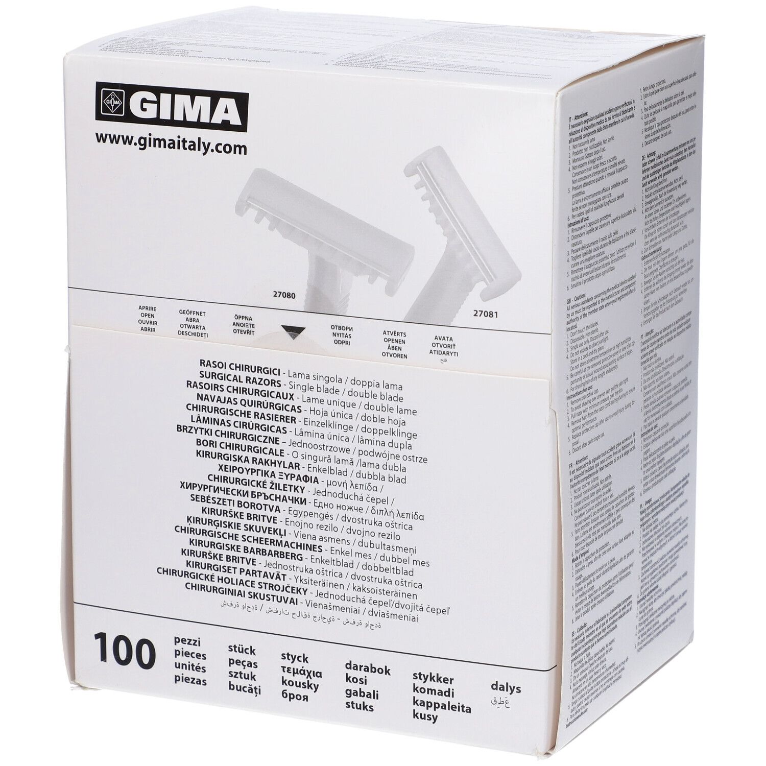 GIMA Rasoio Monolama Monouso Lama 35mm 100 Pezzi