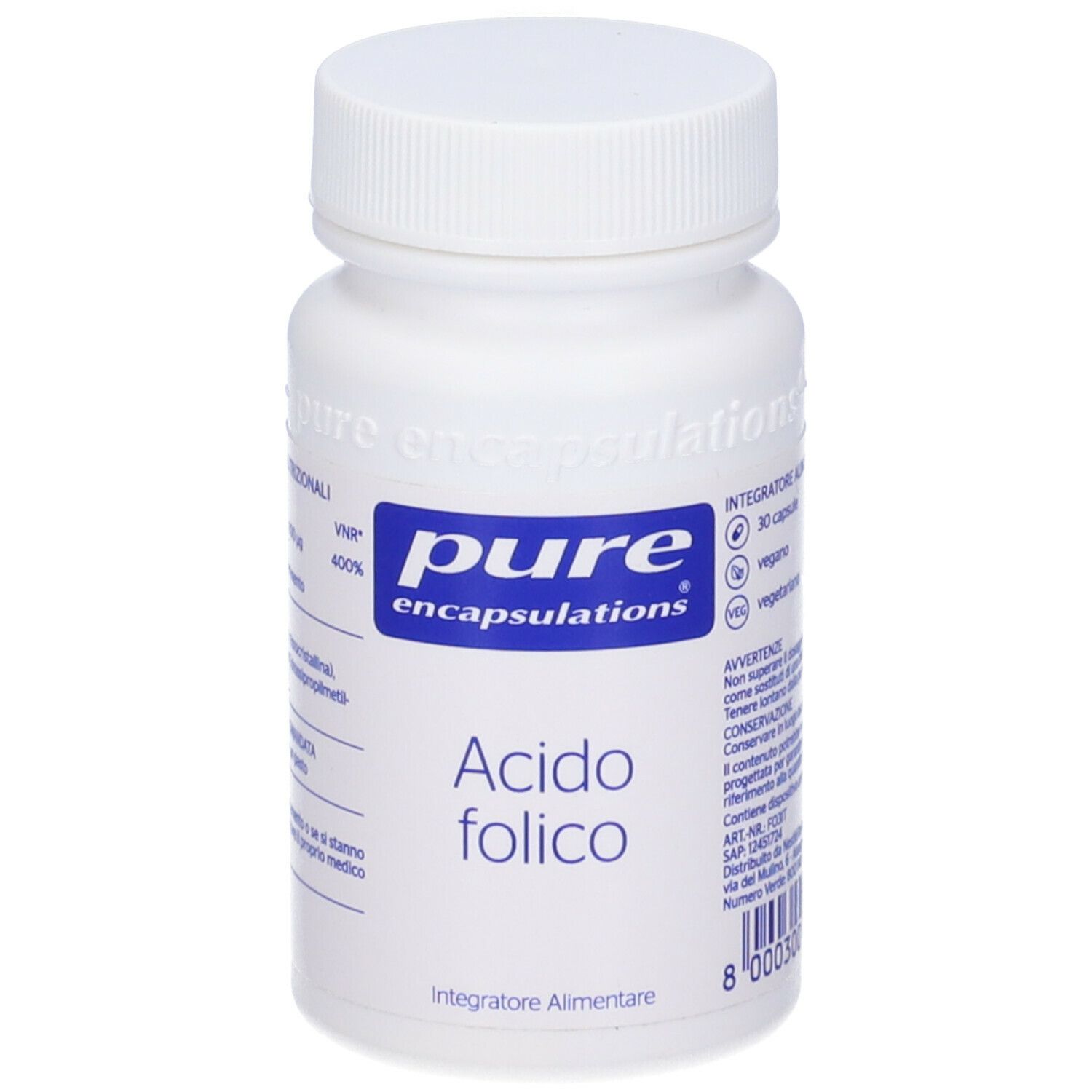 Pure Encapsulations Acido Folico 30 Capsule Pz Bambino