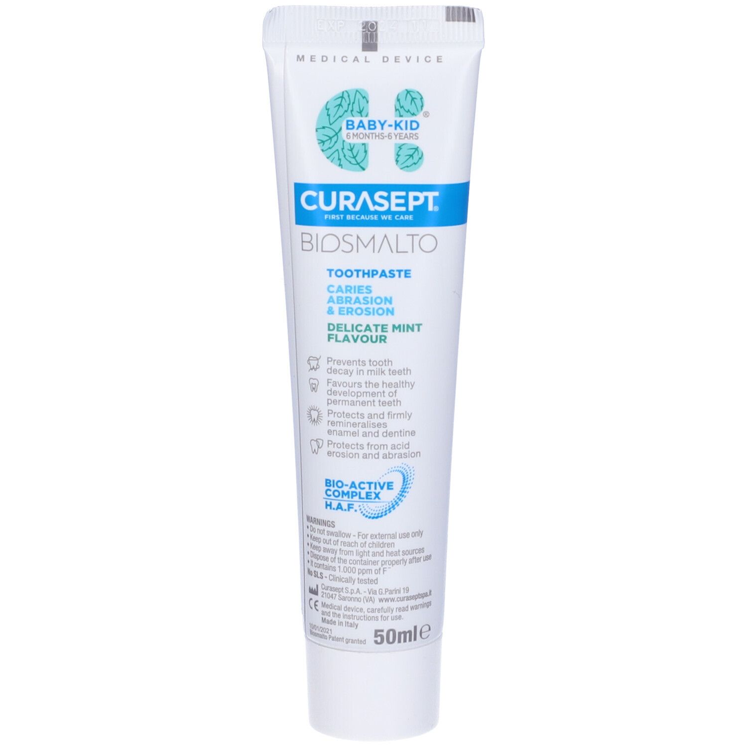 Curasept Biosmalto Bb-Kid Ment 50 ml Zahnpasta