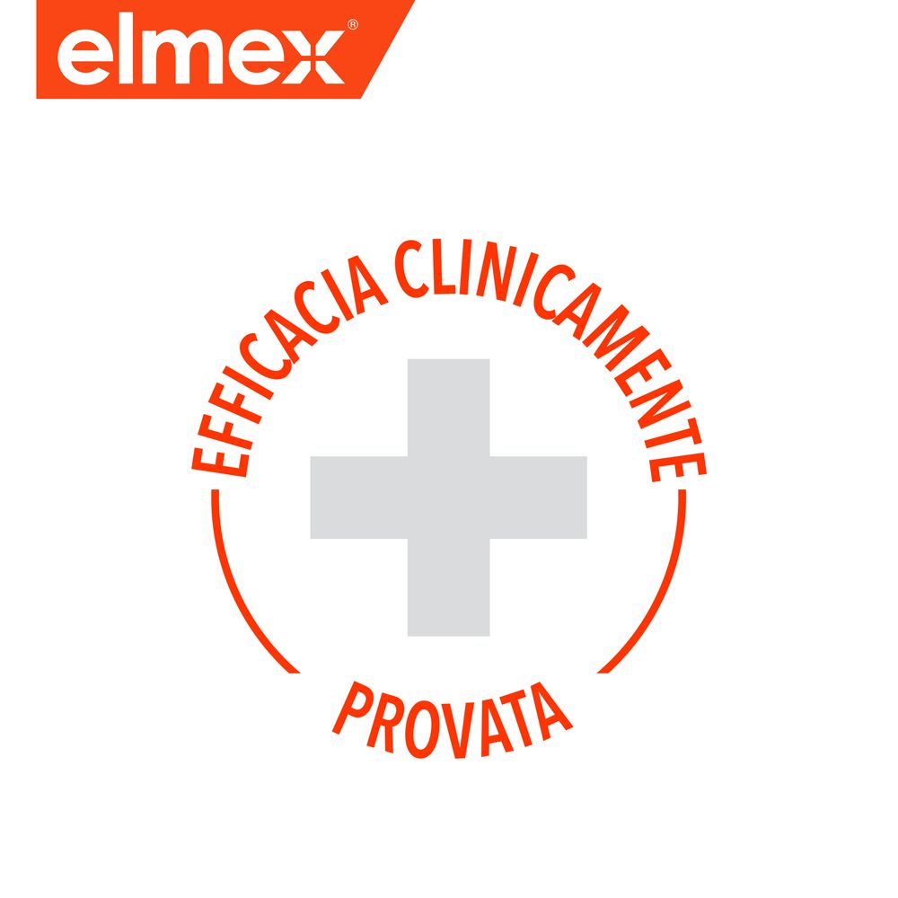 Simbolo: Croce in un cerchio rosso. Testo: Efficacia clinicamente provata.