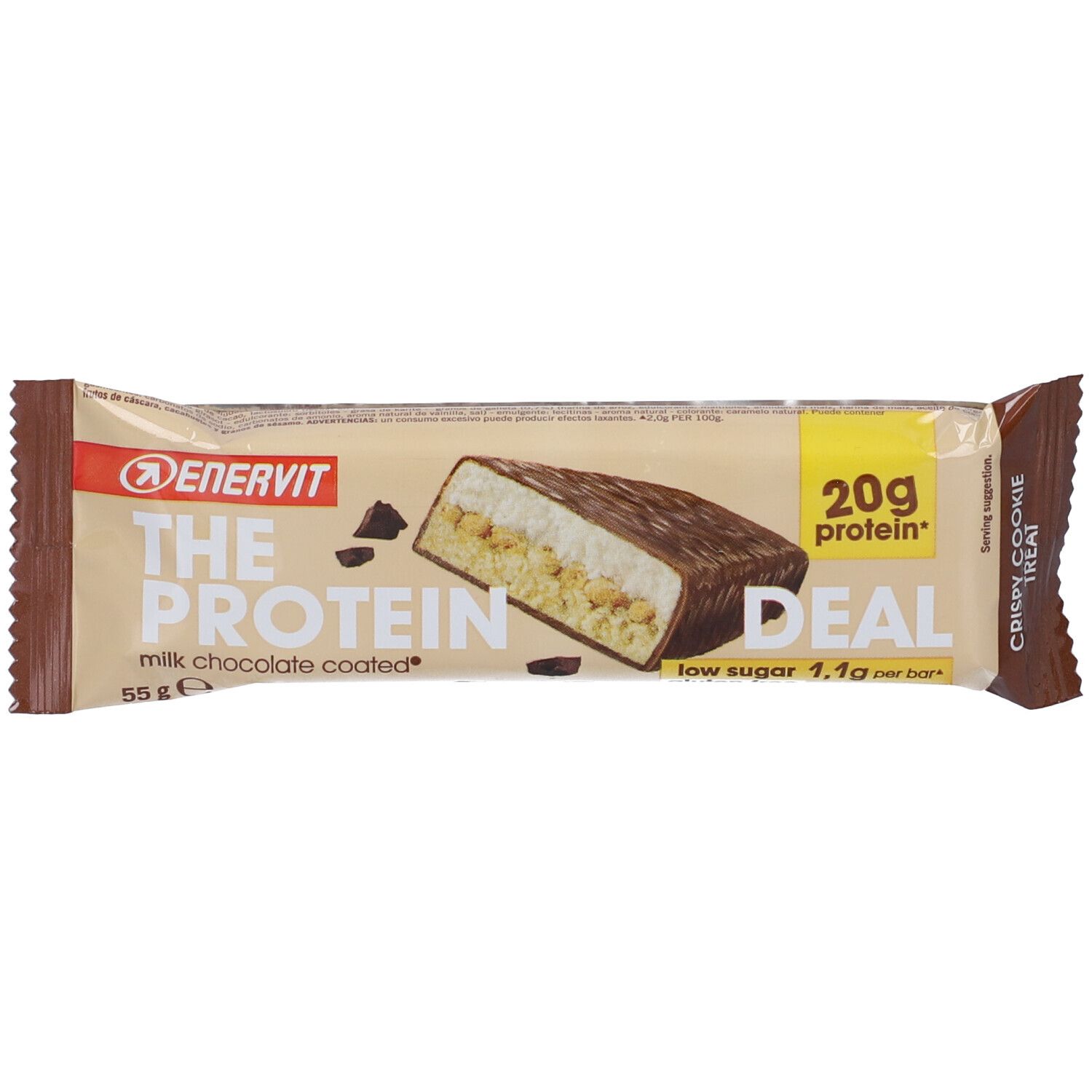 Enervit Protein Enervit The Protein Deal Barretta Proteica Gusto Crispy Cookie Treat 55 G - Immagine 3
