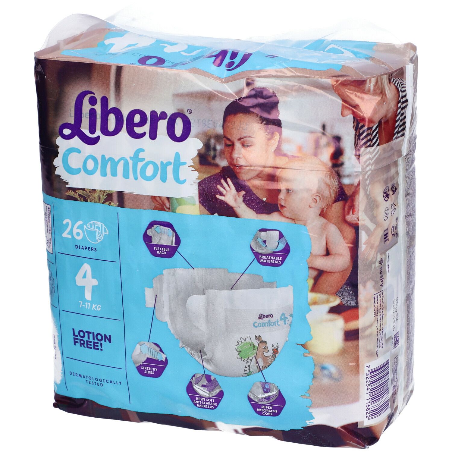 Image of Libero Comfort 4 Pannolino Per Bambino 7-11kg