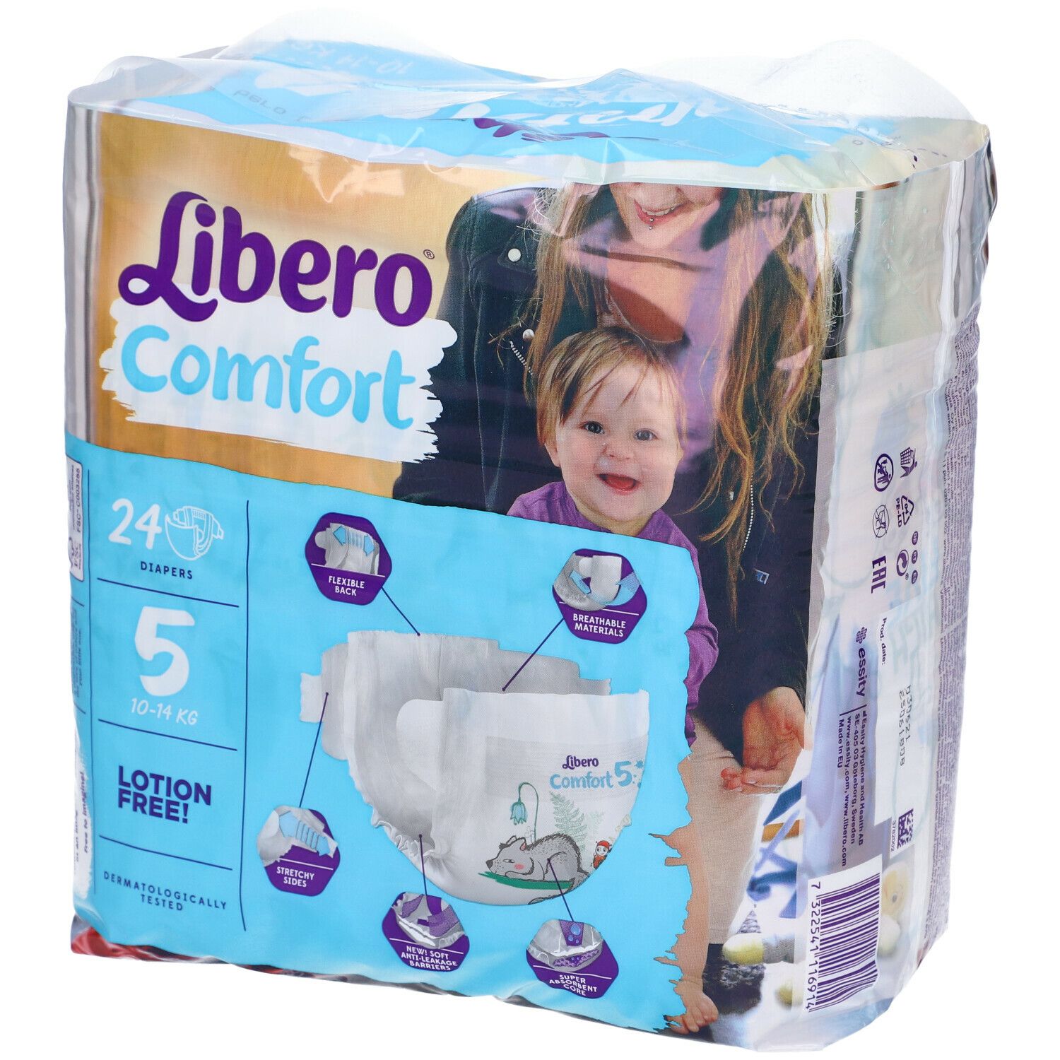 Confezione di pannolini Libero Comfort 5. 24 pezzi, 10-14 kg. Informazioni e pannolini.