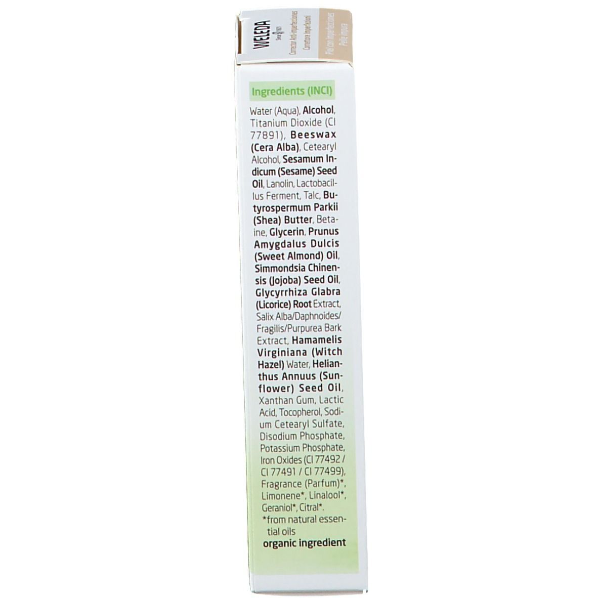 Confezione Weleda Naturally Clear Correttore Anti-imperfezioni. Ingredienti. Certificazioni.