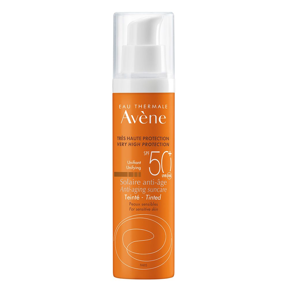 Eau Thermale Avène Trattamento Solare Anti-Età Colorato SPF 50+ 50ml -  Protezione solare molto alta, viso