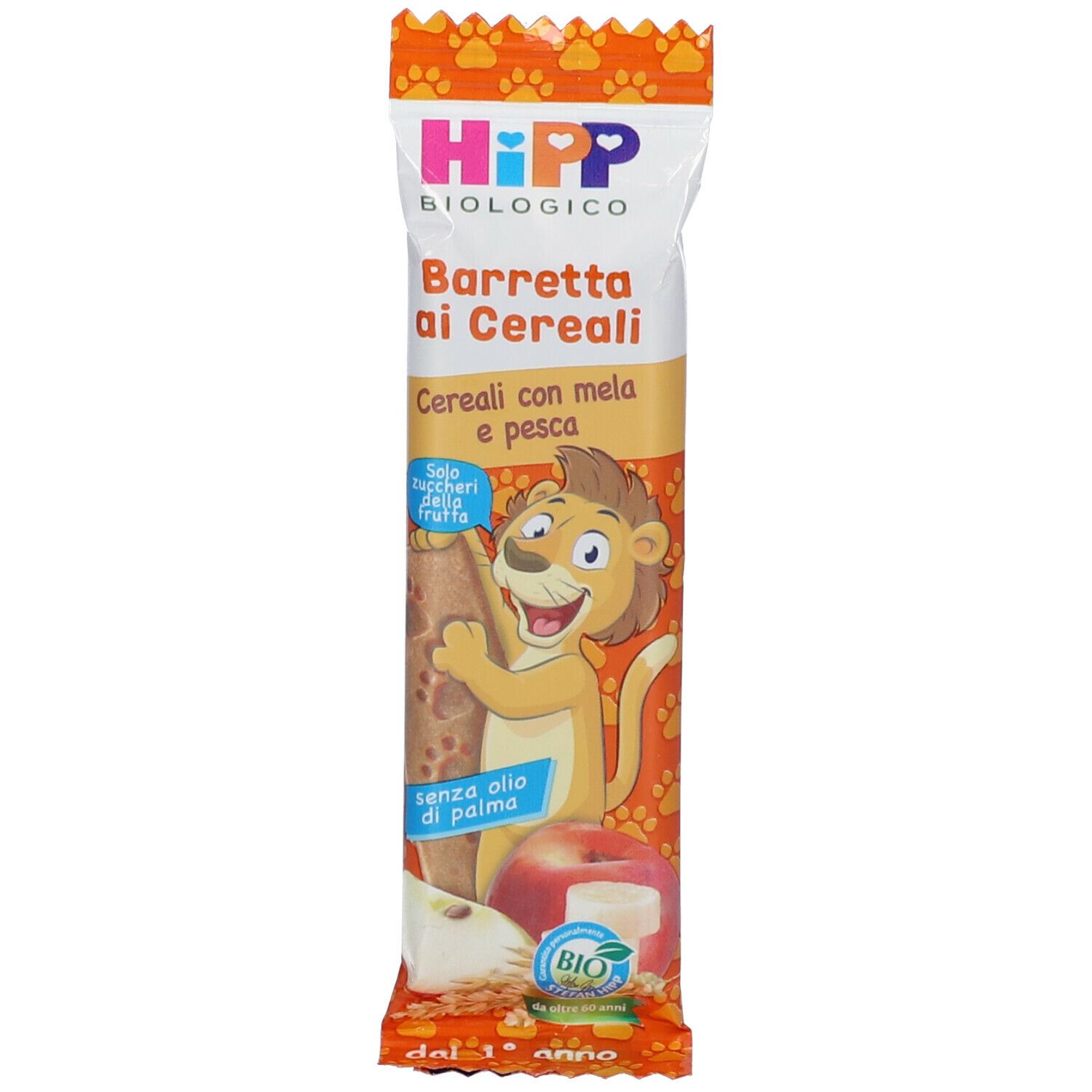 HiPP Biologico Barretta ai Cereali con Mela e Pesca