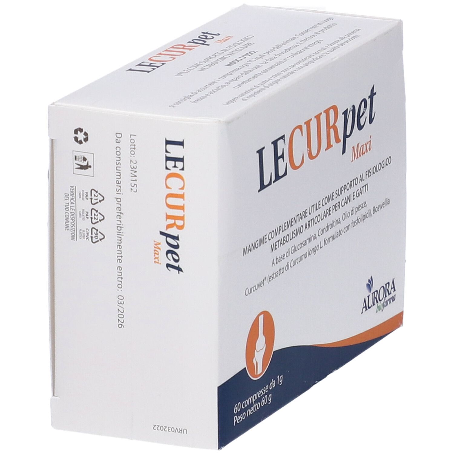 LECUPet Maxi Nahrungsergänzungsmittel für Hunde und Katzen, 60 Tabletten.