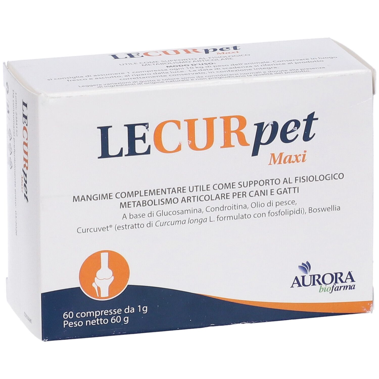 LECUPet Maxi Nahrungsergänzungsmittel für Hunde und Katzen, 60 Tabletten.