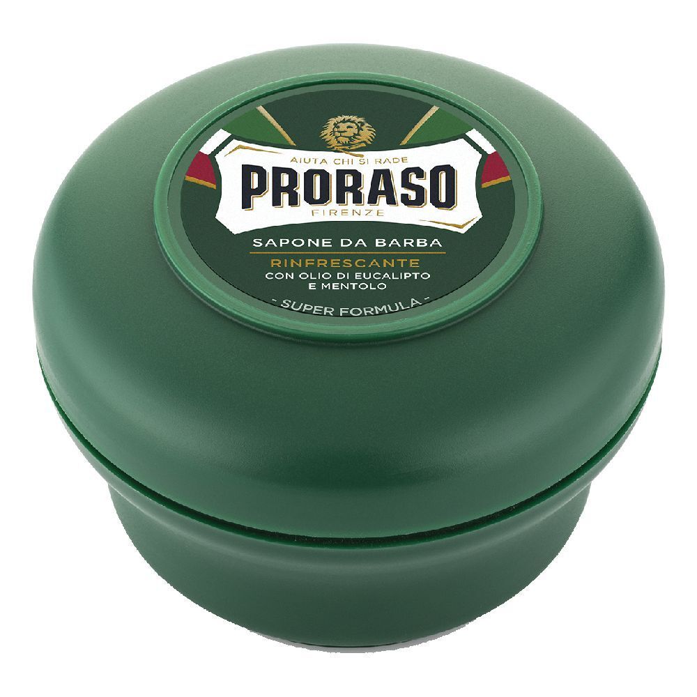 Barattolo verde con coperchio. Sul coperchio è presente un'etichetta con testo e logo.