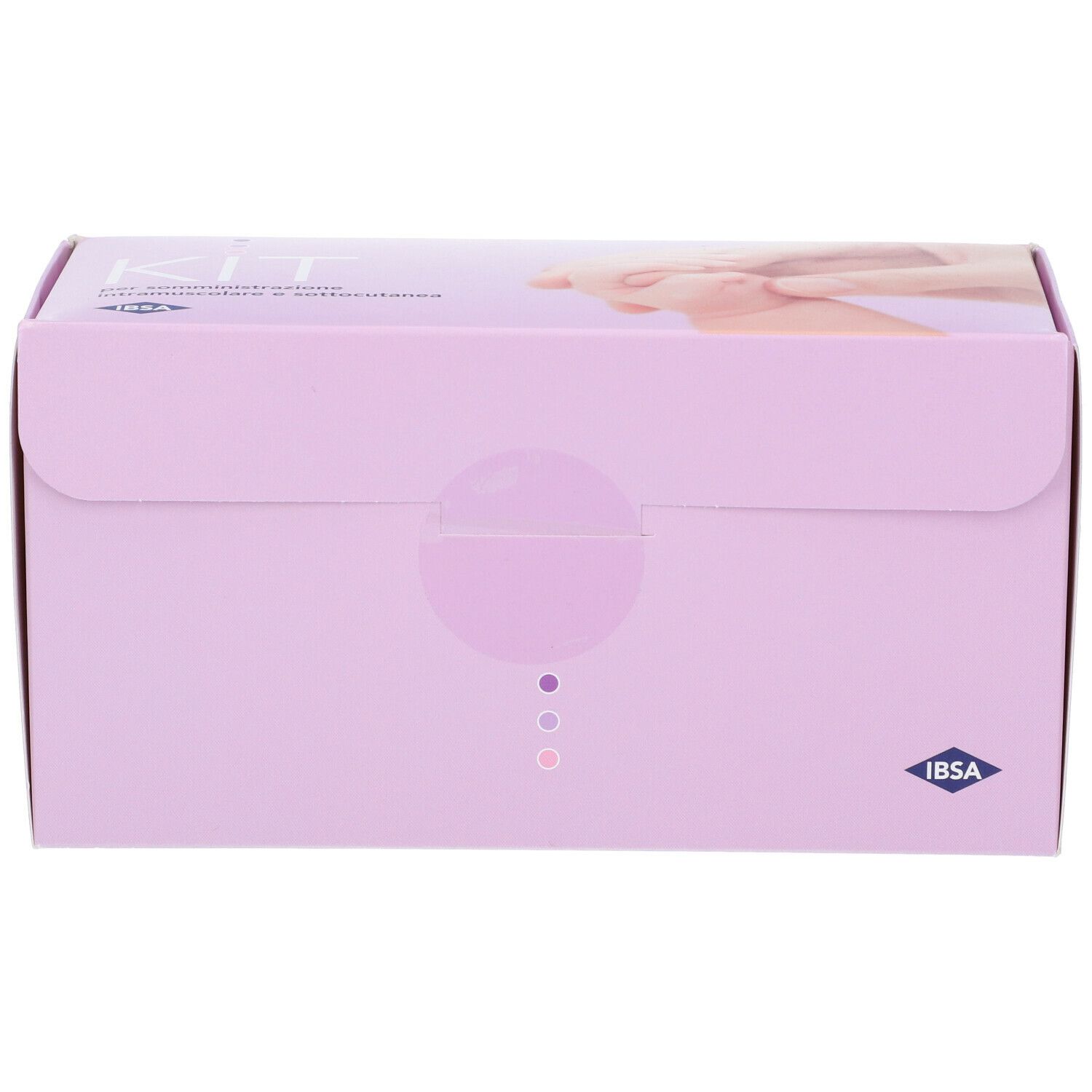 Scatola rosa con scritta "KIT" e logo "IBSA".