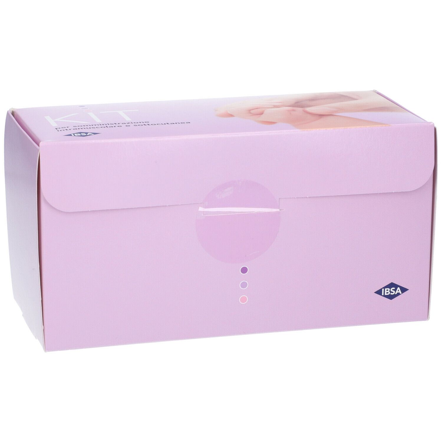 Scatola rosa con scritta "KIT" e logo "IBSA".