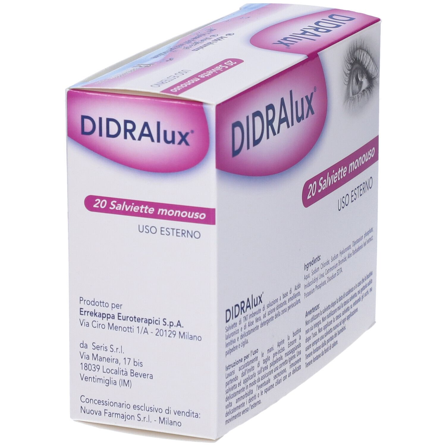 DIDRAlux Box mit 20 Einzelportionen für äußere Anwendung.