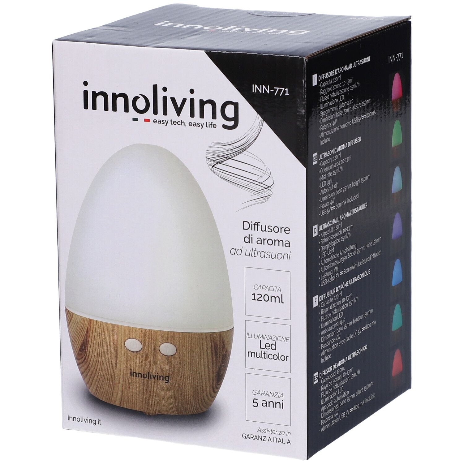 Innoliving Diffusore Aroma Ultrasuoni Cromoterapia