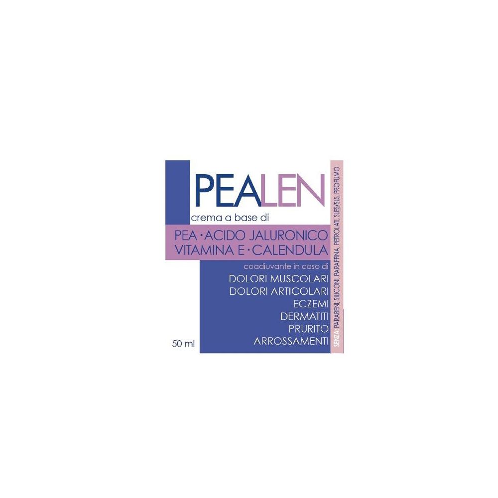 Etichetta del prodotto PEALEN, ingredienti e aree di applicazione. 50 ml.