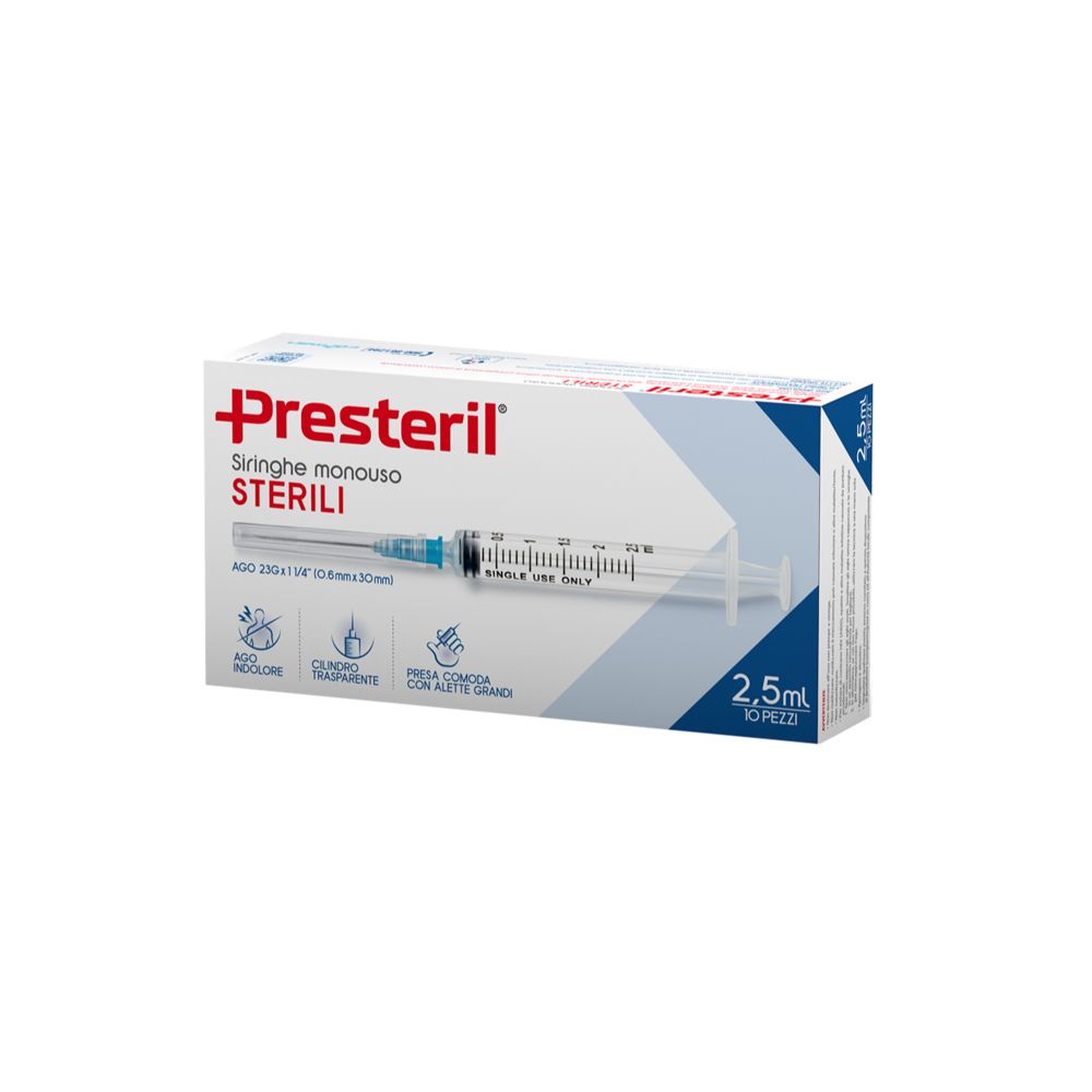 Medipresteril Siringa Ipodermica Ago 23 Gauge 1 1/4 0,6 X30 Mm 2,5 Ml 10 Pezzi - Immagine 8