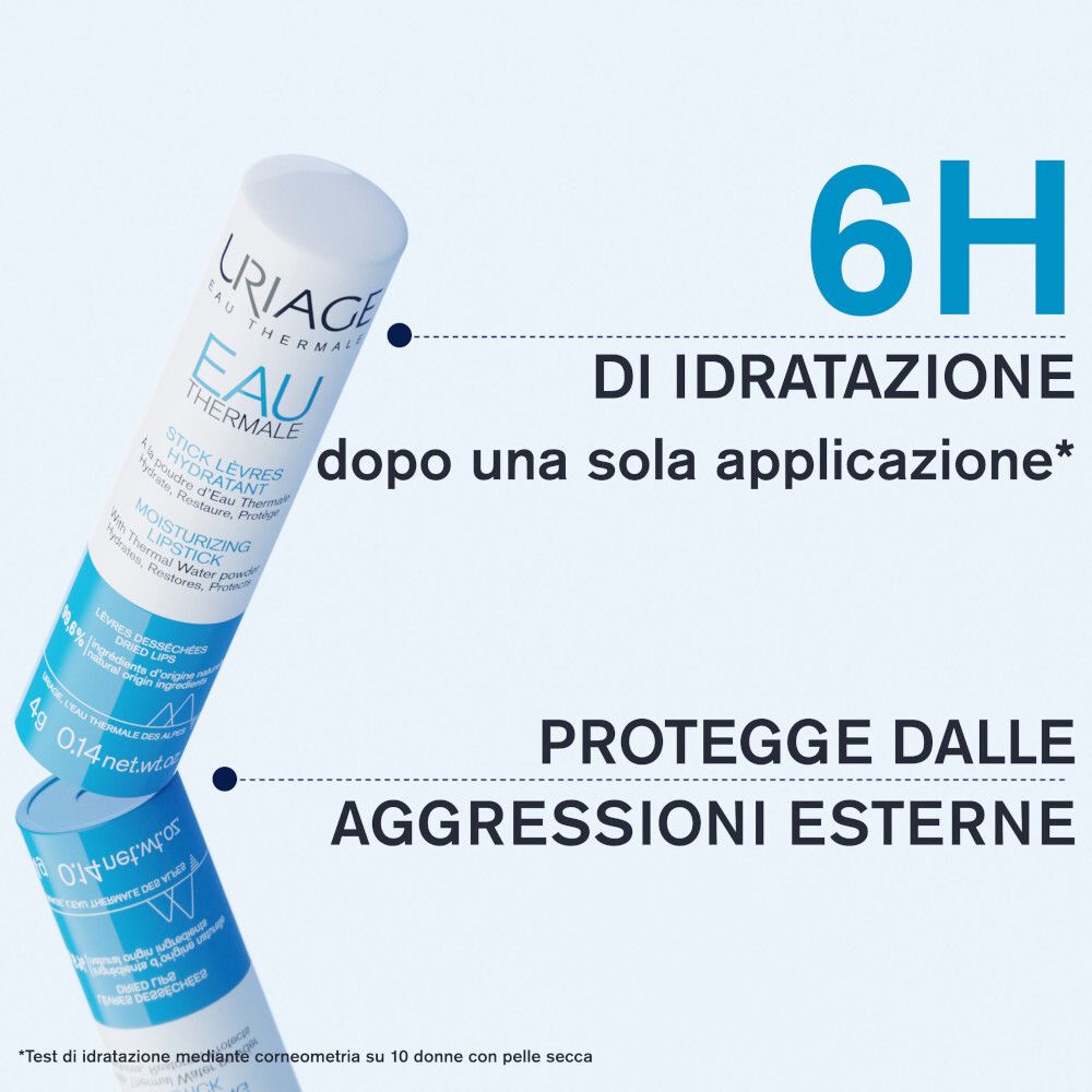 Due stick labbra. 6 ore di idratazione dopo un'applicazione. Protegge dalle aggressioni.