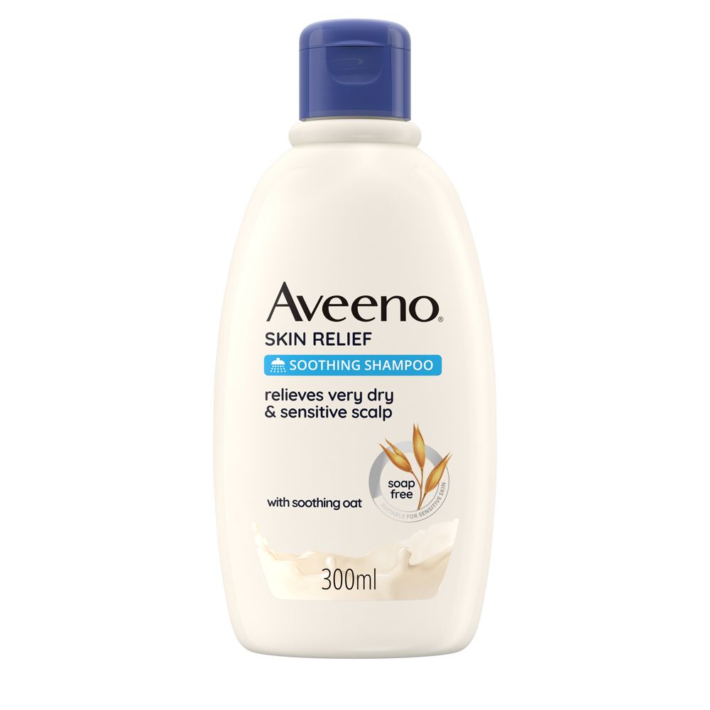 Aveeno Skin Relief Shampoo Naturale per Cuoio Capelluto Secco, Senza Sapone, Formula Vegana, Elevata Tollerabilità 300 ml