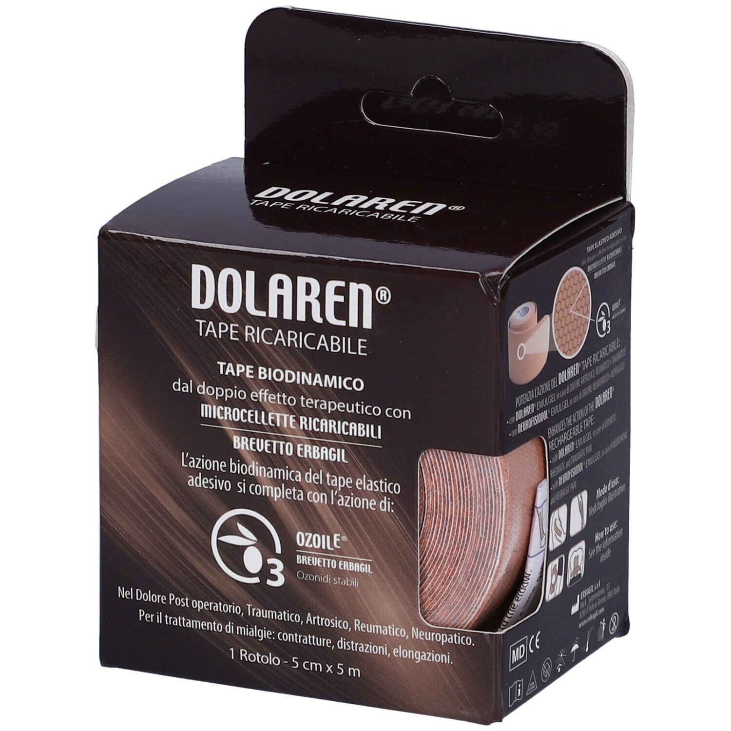 Dolaren Tape Ricaricabile Cerotto Terapeutico Beige Cm 5X5 M In Rotolo