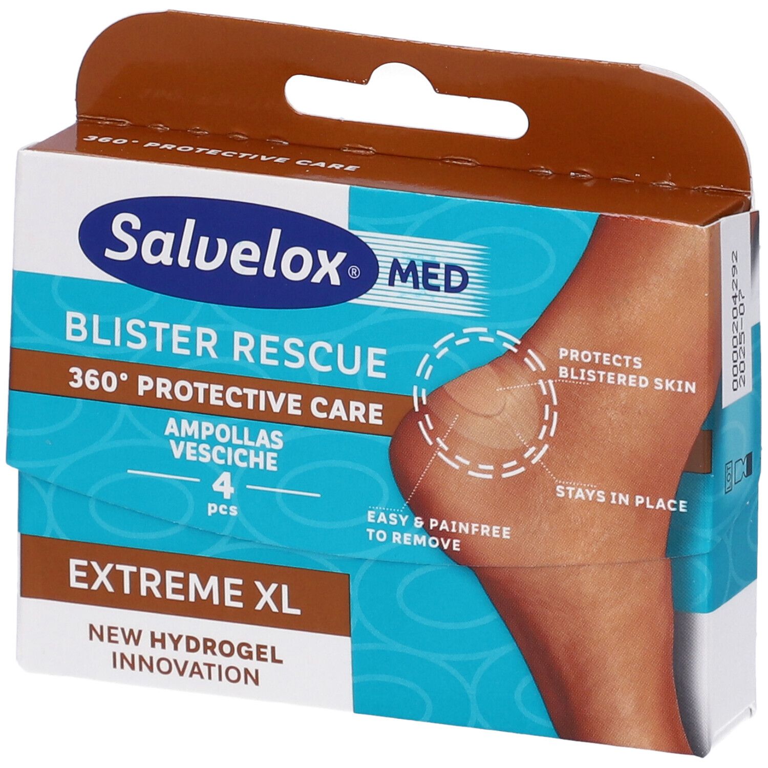 Salvelox Med Blister Rescue Extreme XL Cerotti per Vesciche 74mm x 45mm