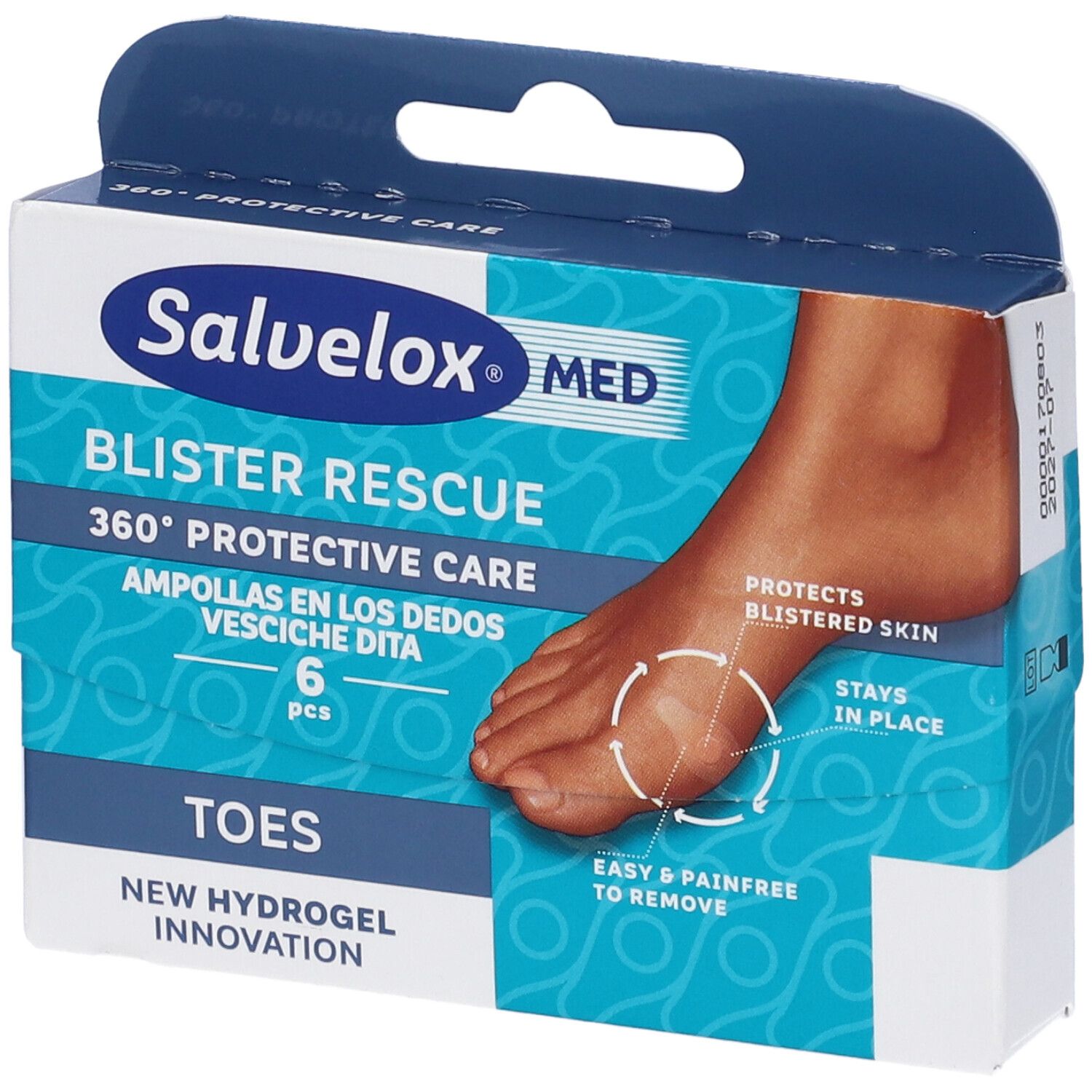 Salvelox Med Blister Rescue Toes Cerotti per Vesciche 56mm x 24mm