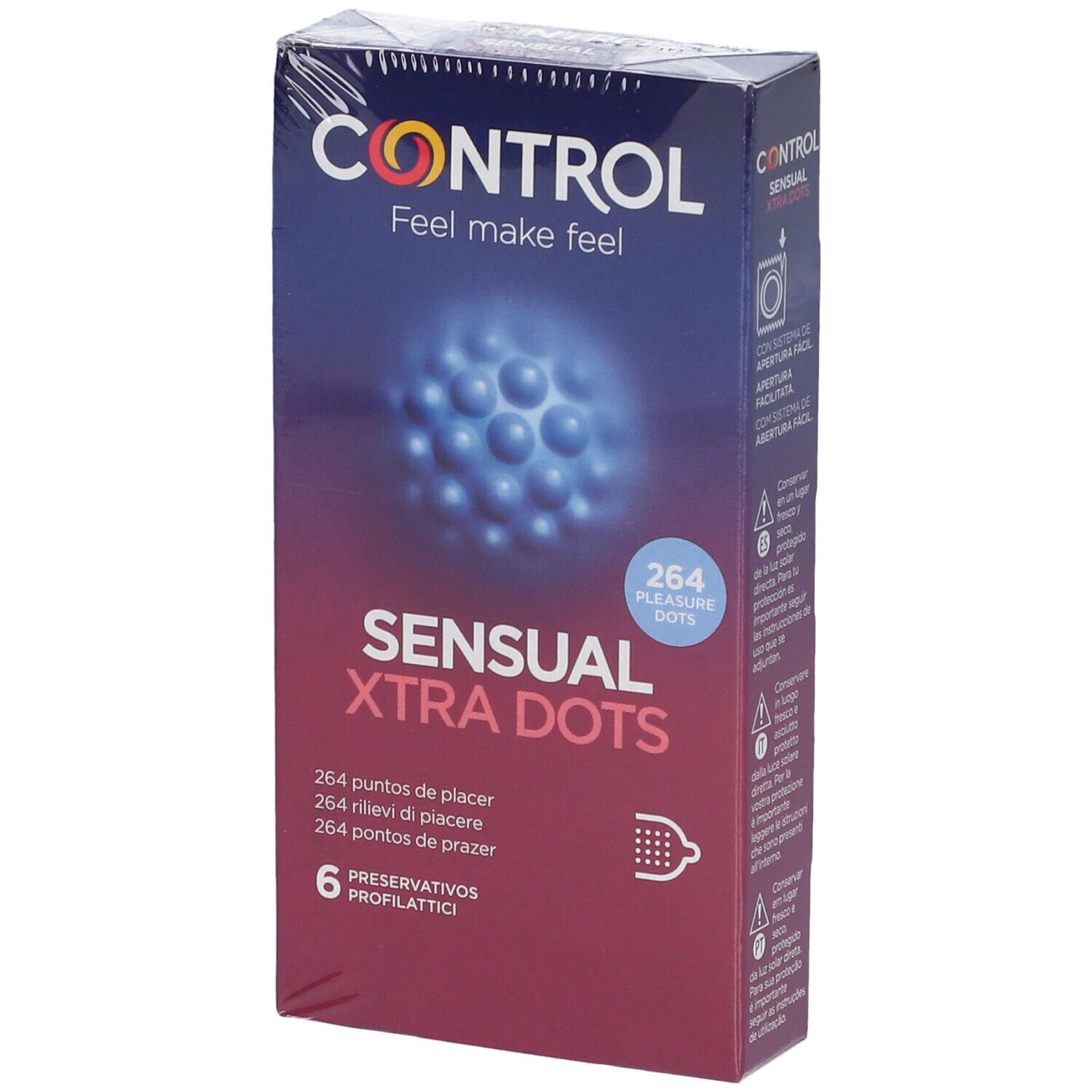 Control Sensual Xtra Dots 6PZ 6 St Kondome