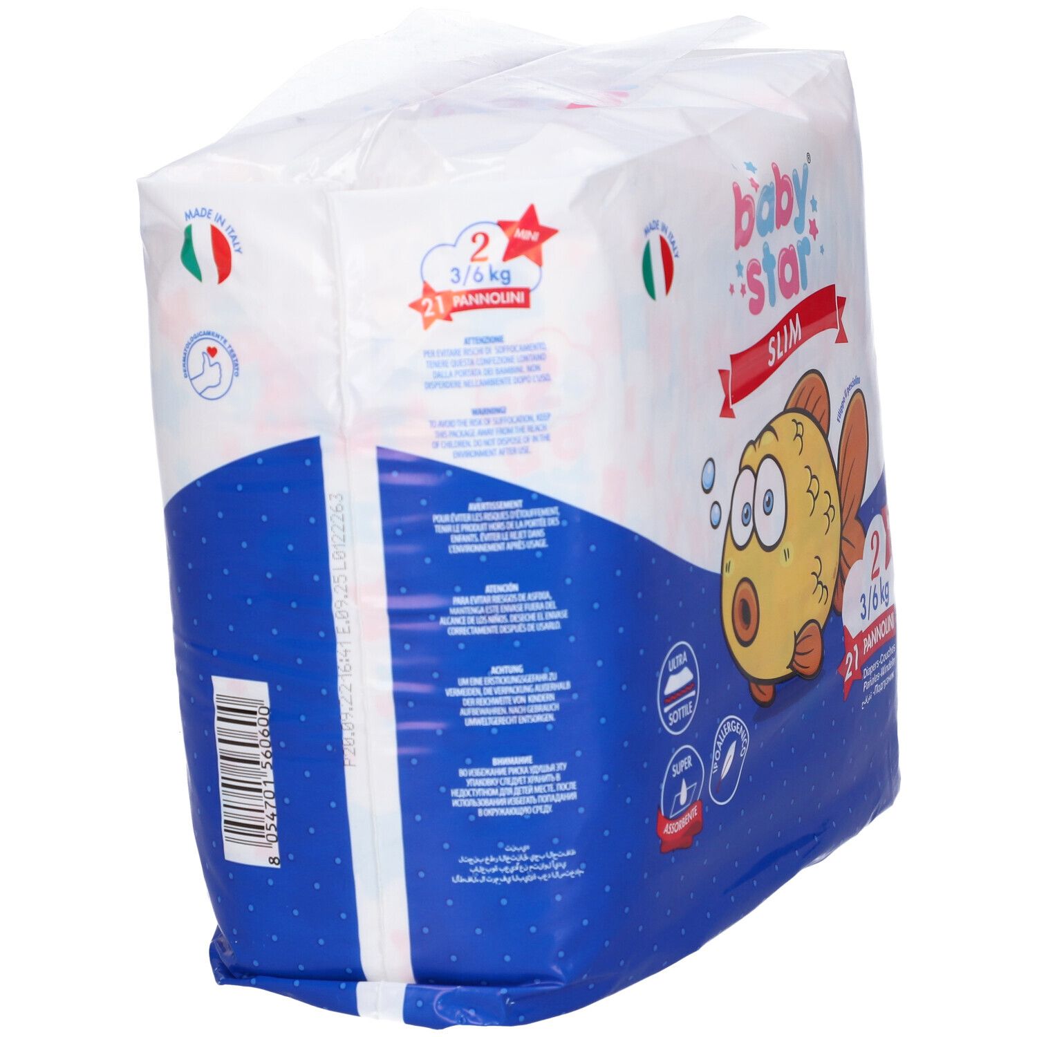 Babystar Slim Windeln 3/6kg Größe 2 Mini 21 Stück Babystar