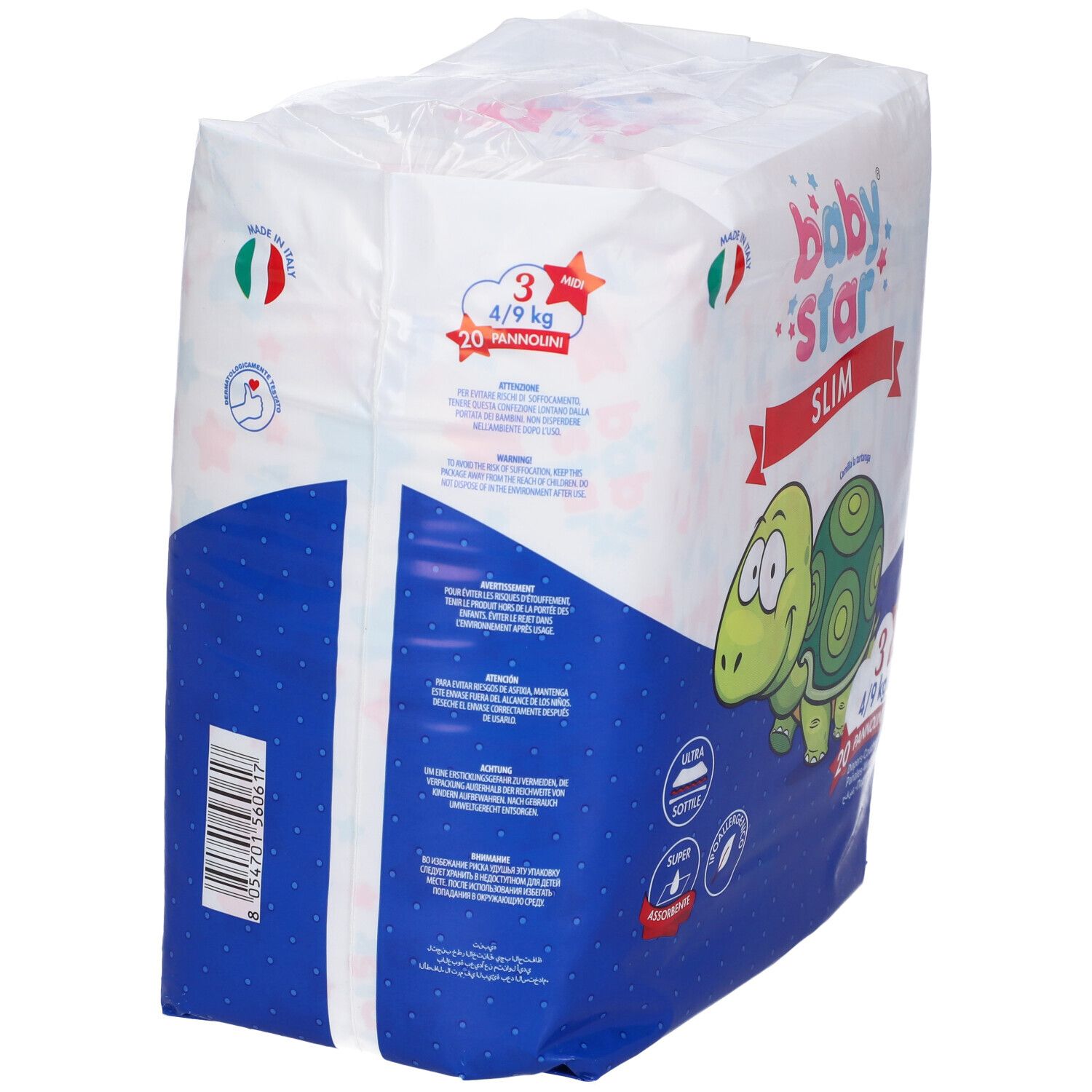 Babystar Slim Windeln 4/9kg Größe 3 Midi 20 Stück Babystar