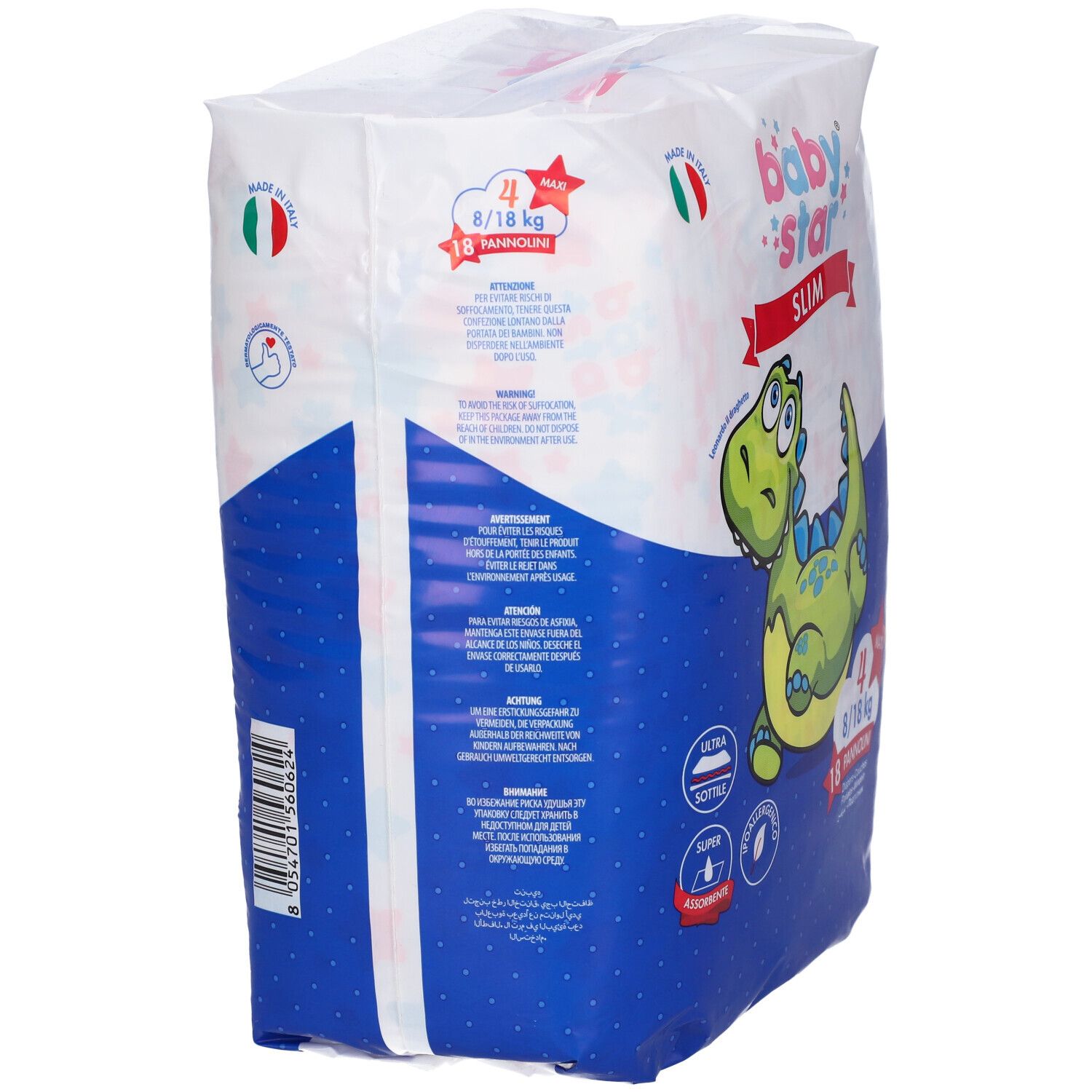 Babystar Slim Windeln 8/18kg Größe 4 Maxi 18 Stück Babystar