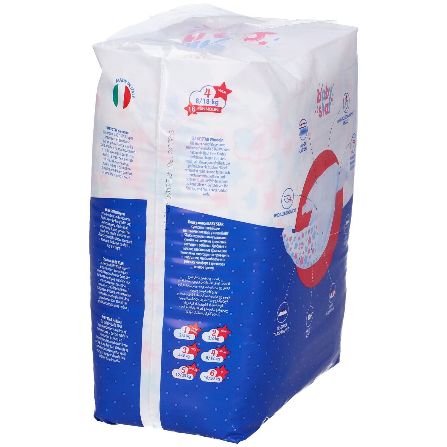 Babystar Slim Windeln 8/18kg Größe 4 Maxi 18 Stück Babystar
