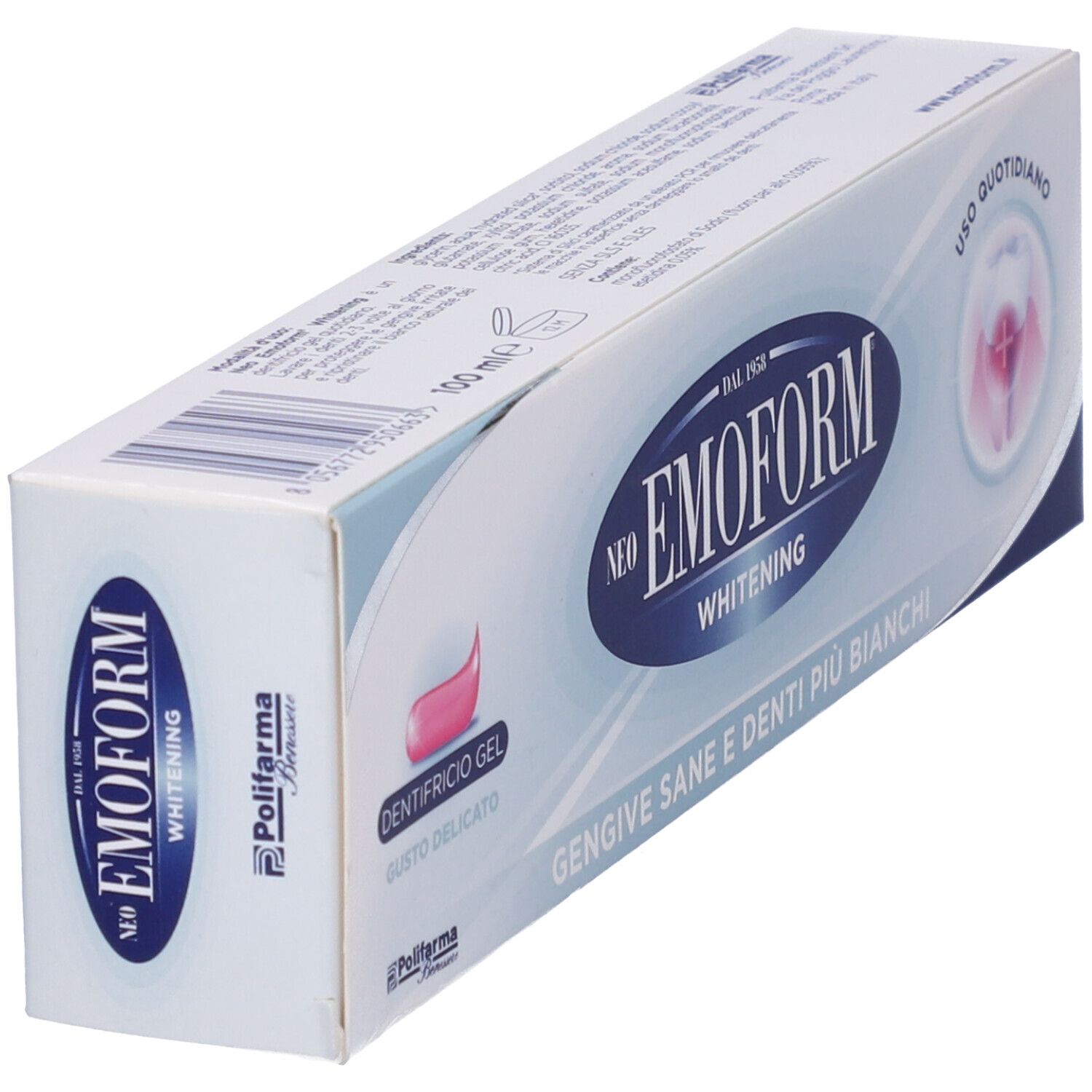 Packung Neo Emoform Whitening Zahnpasta, 100 ml.