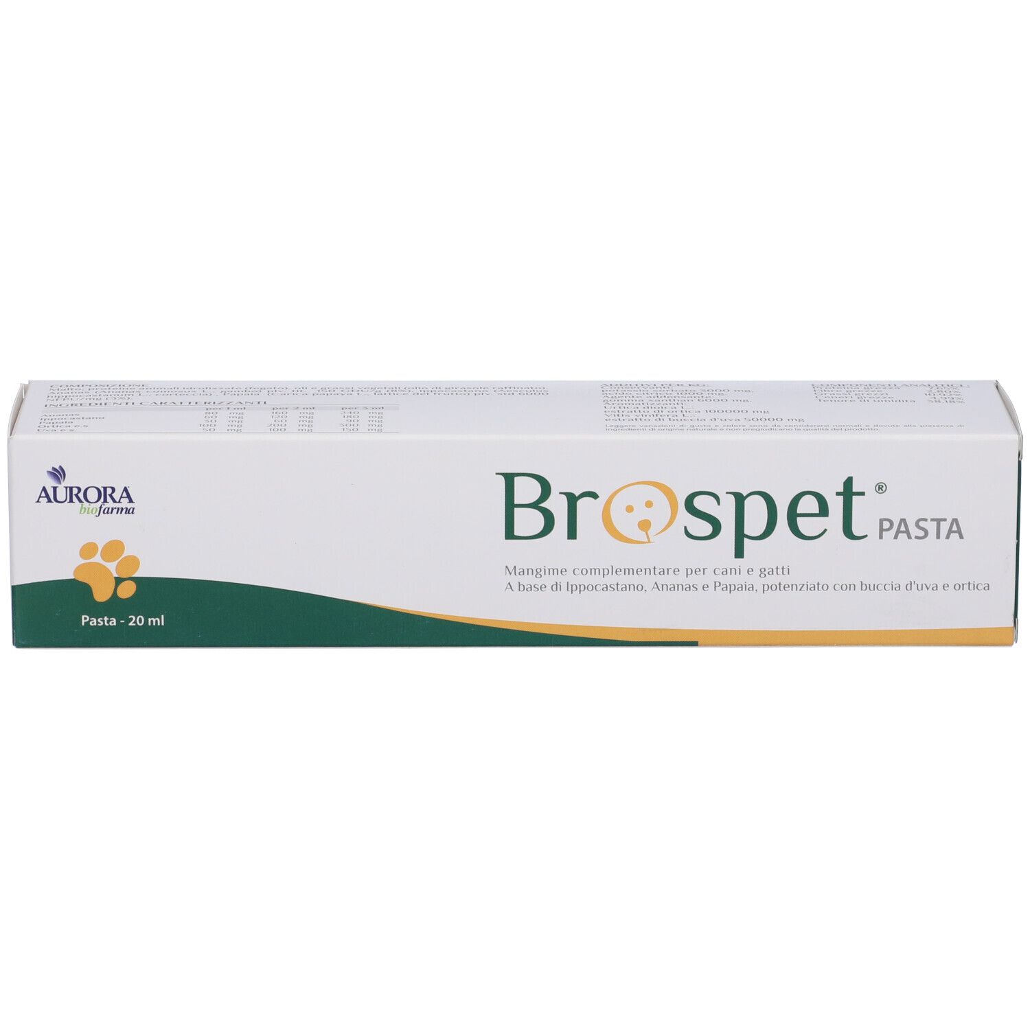 Brospet Pasta für Hunde und Katzen, 20ml Tube.